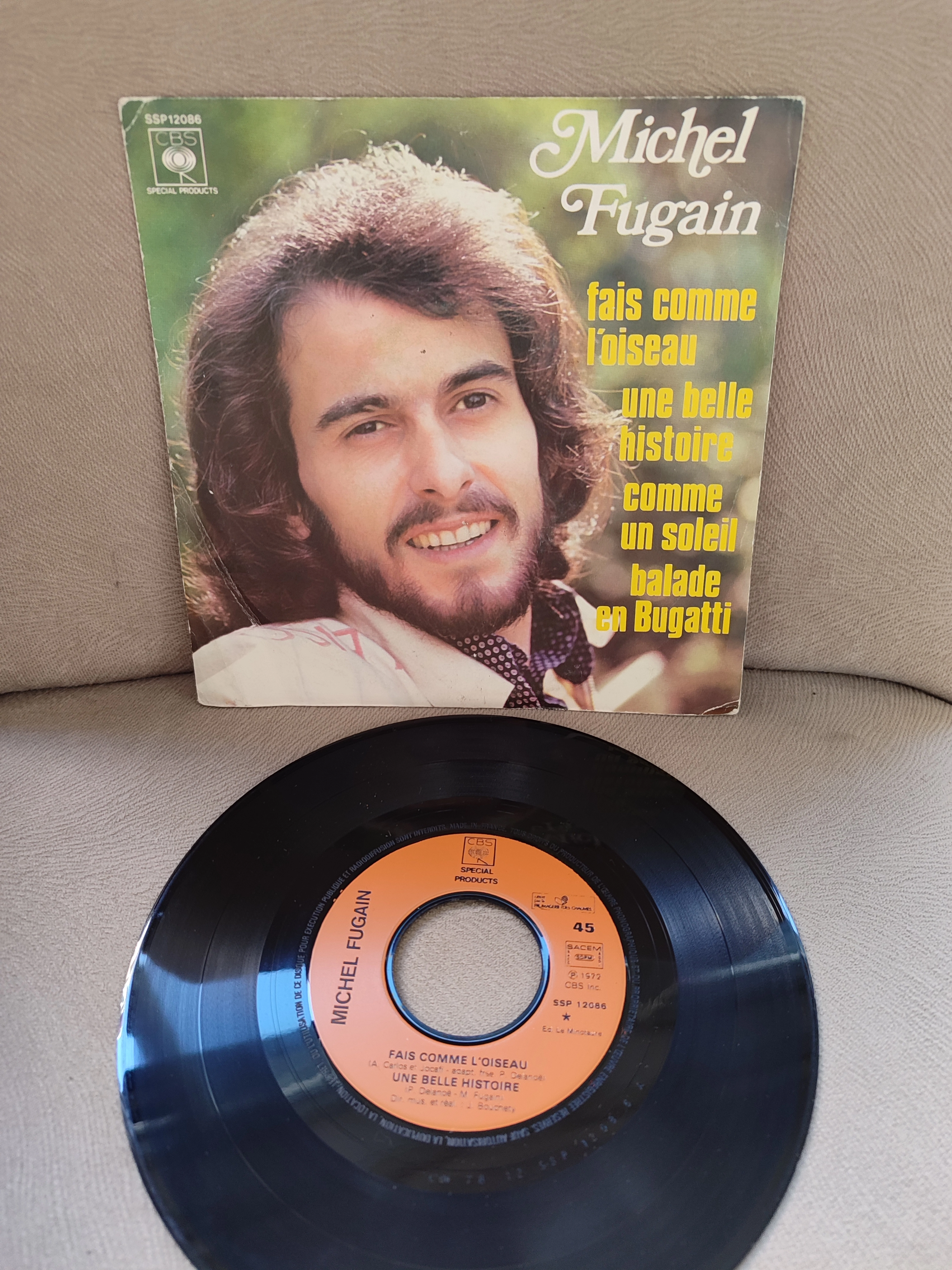 Michel Fugain - Une Belle Histoire  1979 Fransa Basım Nadir EP Plak - 4 Parçalık 2.el