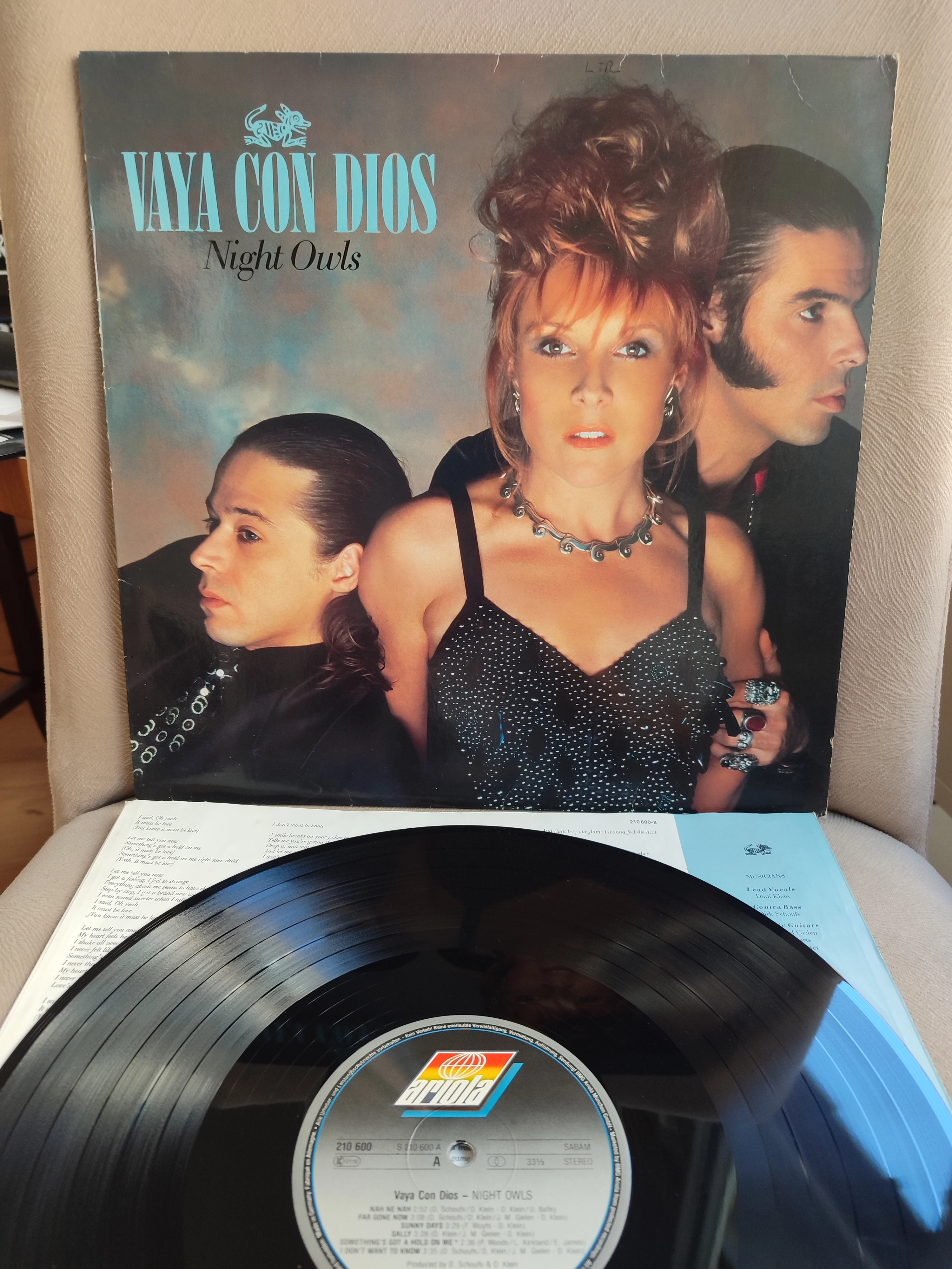VAYA CON DIOS - Night Owls - 1990 Almanya Basım LP Albüm Plak 2.el