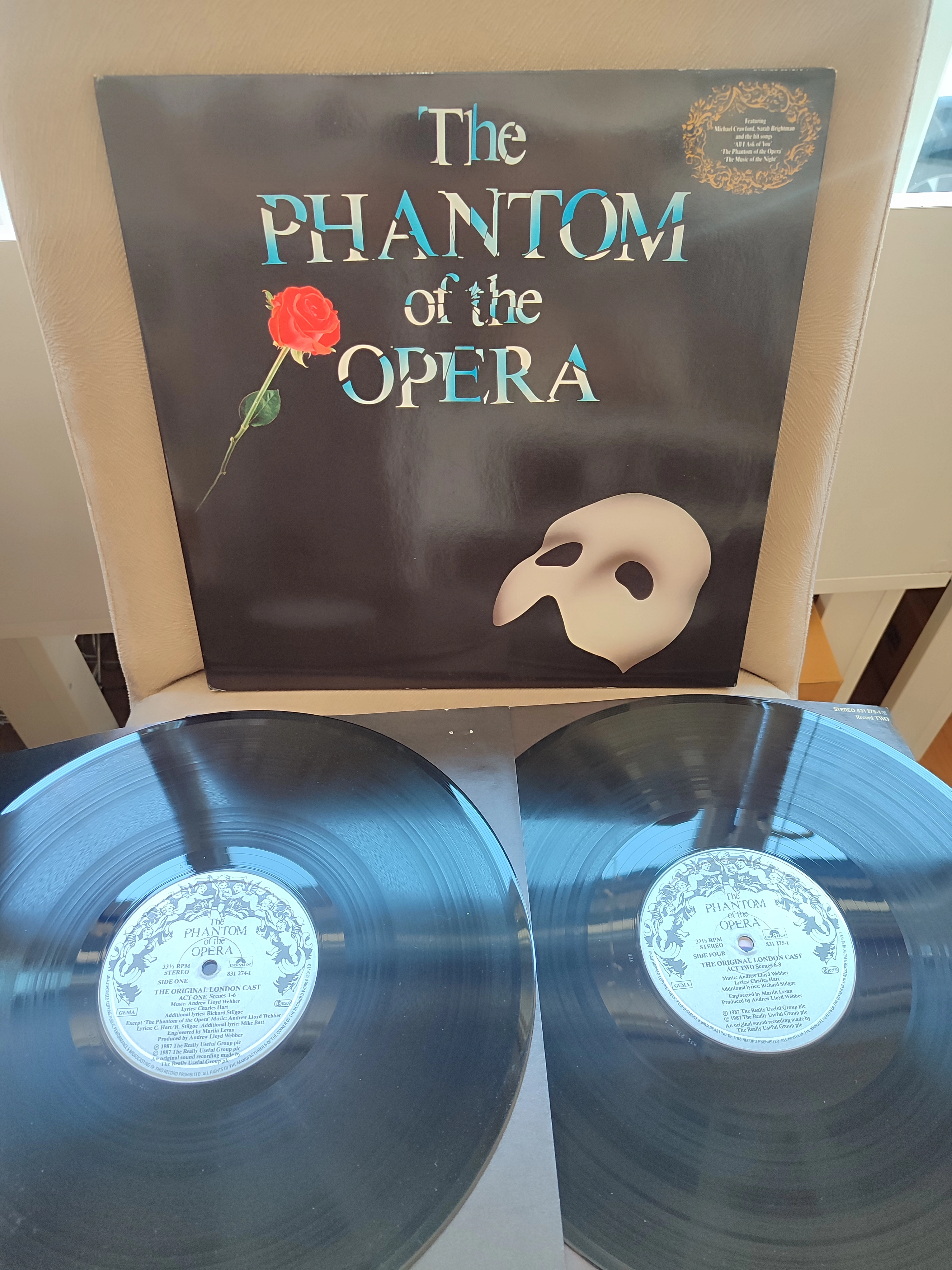 Andrew Lloyd Webber – The Phantom Of The Opera - 1987 Almanya Basım Double LP Plak Albüm 2.EL