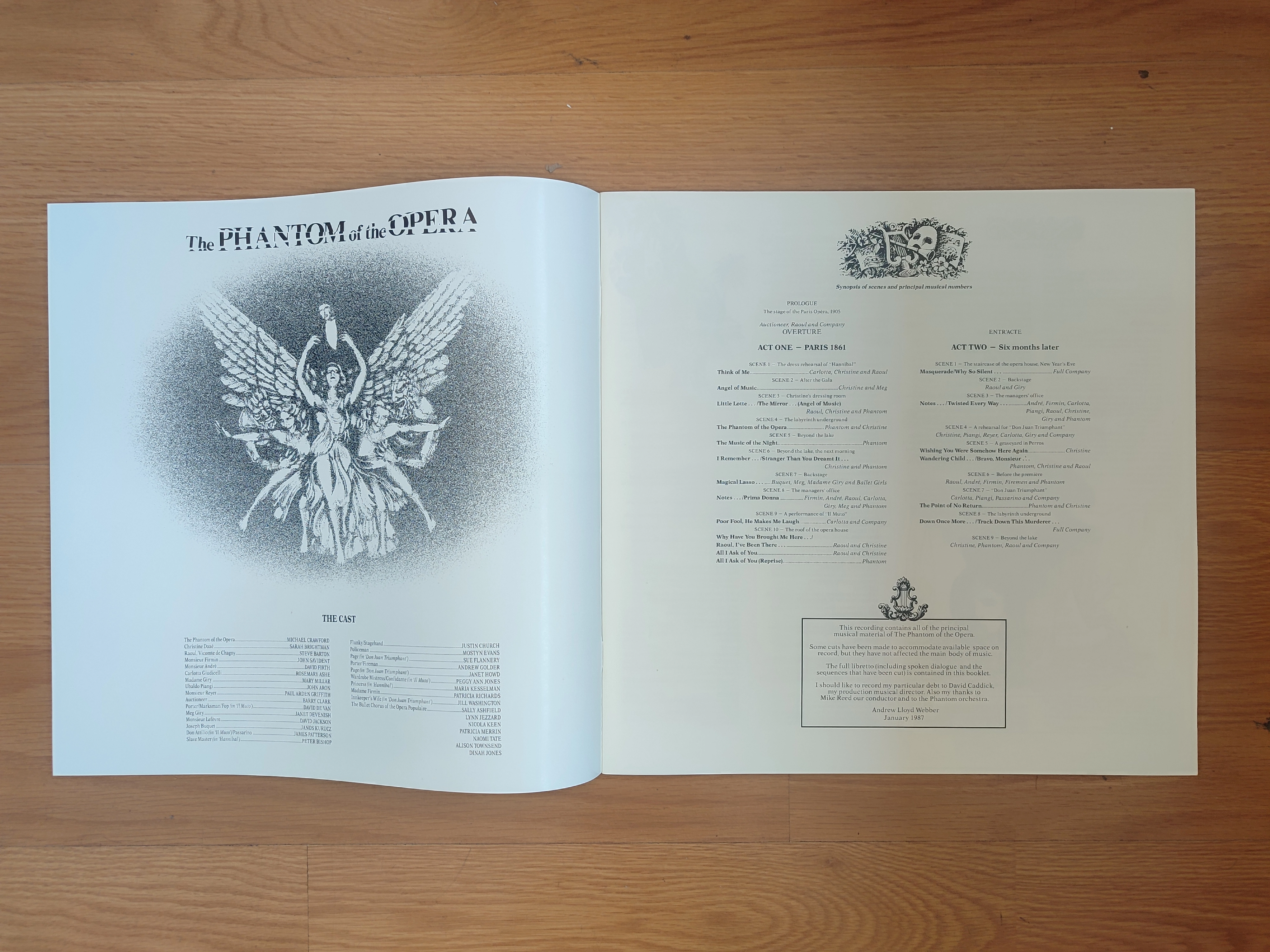 Andrew Lloyd Webber – The Phantom Of The Opera - 1987 Almanya Basım Double LP Plak Albüm 2.EL