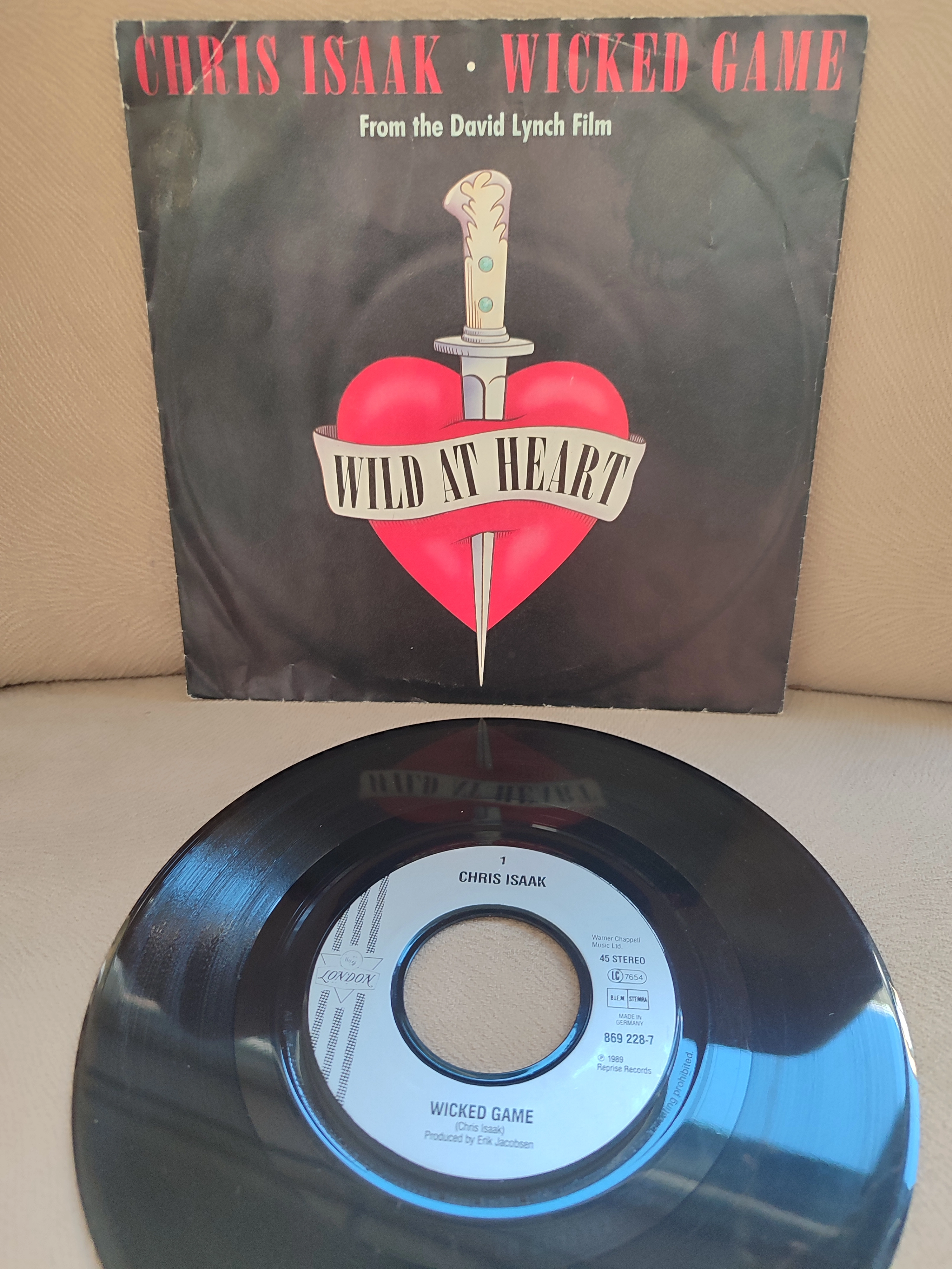 Chris Isaak - Wicked Game- 1991 Almanya Basım 45lik Plak 2.EL