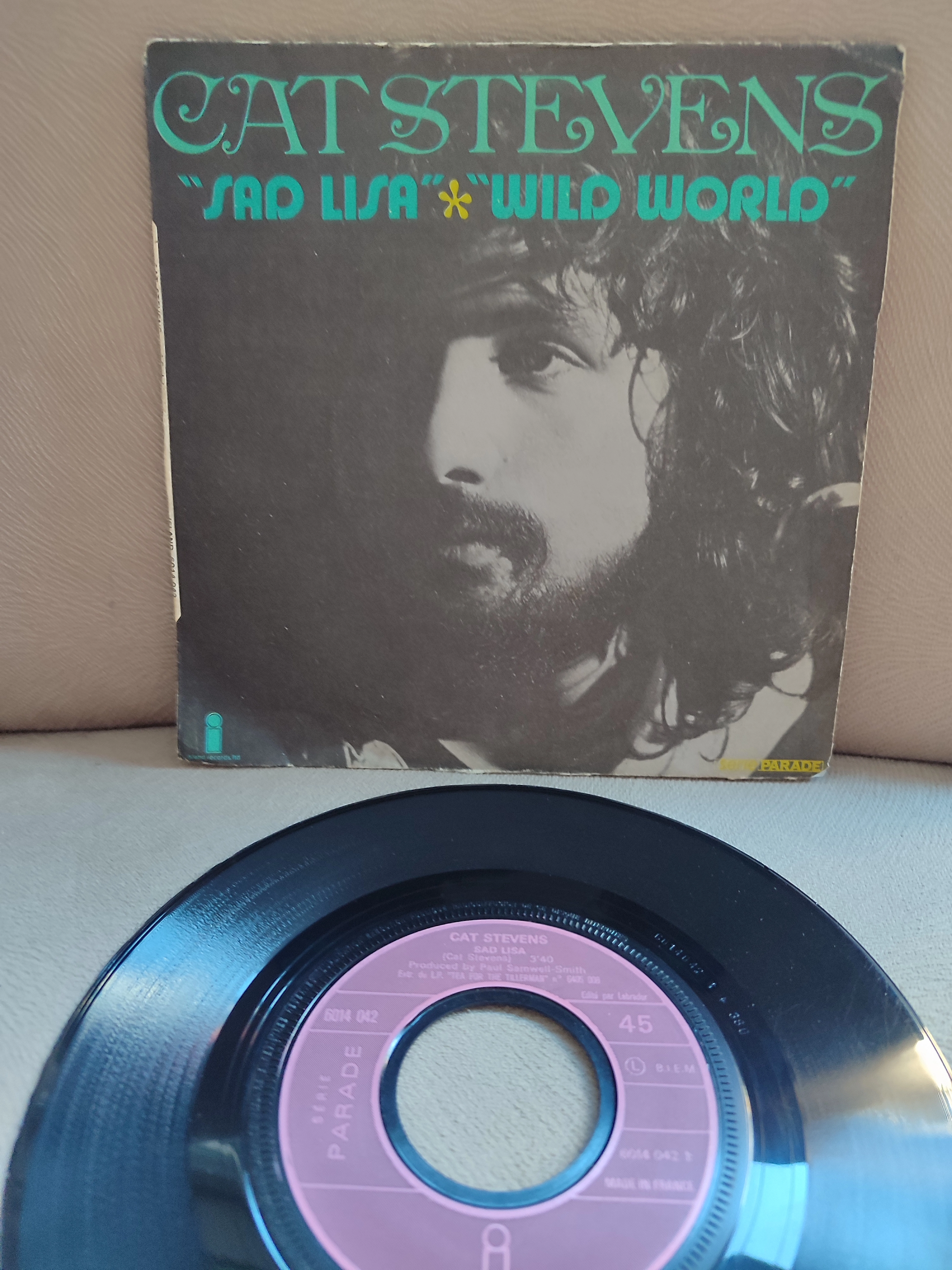Cat Stevens - Wild World / Sad Lisa - 1971 Fransa Basım  45lik Plak 2.el
