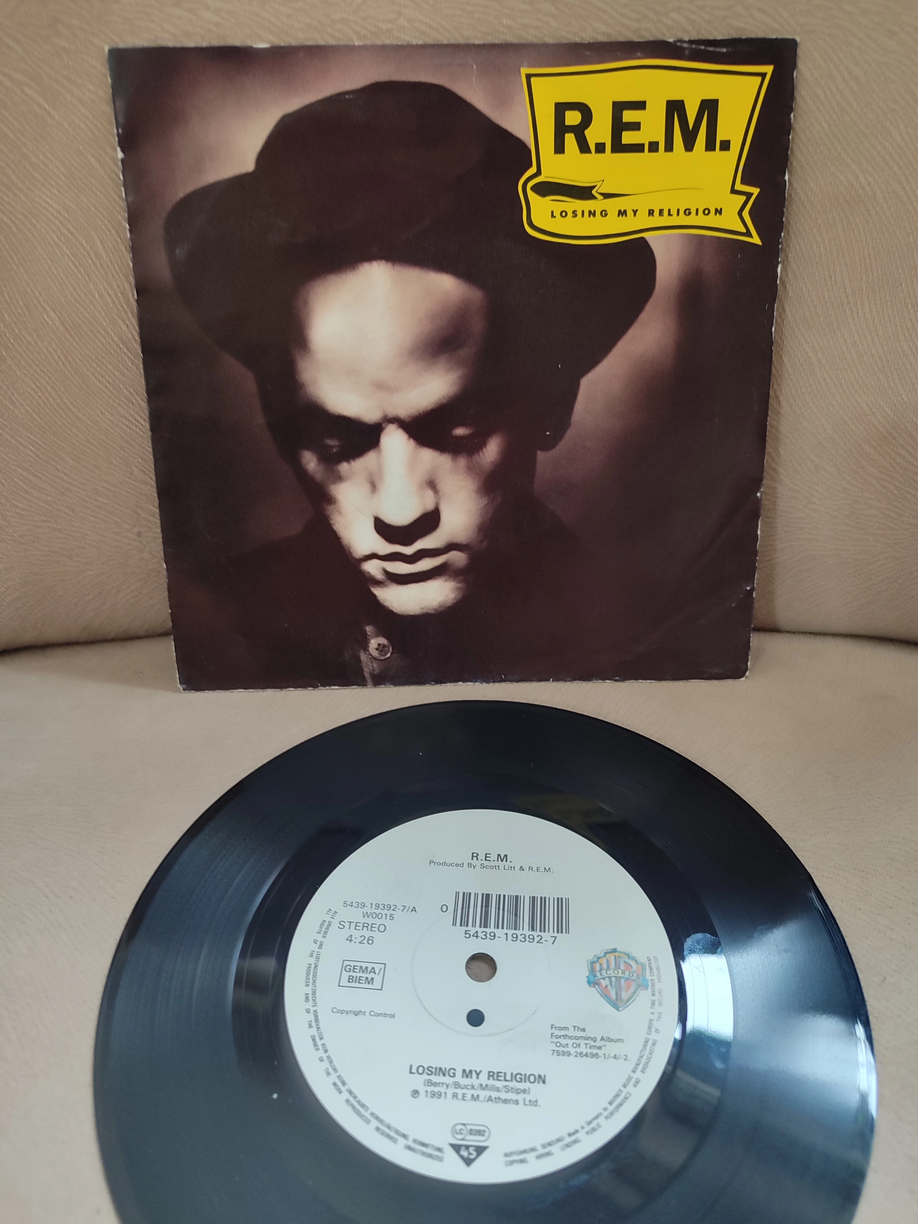 R.E.M. - Losing My Religion - 1991 Almanya Basım  Nadir 45lik Plak 2.el
