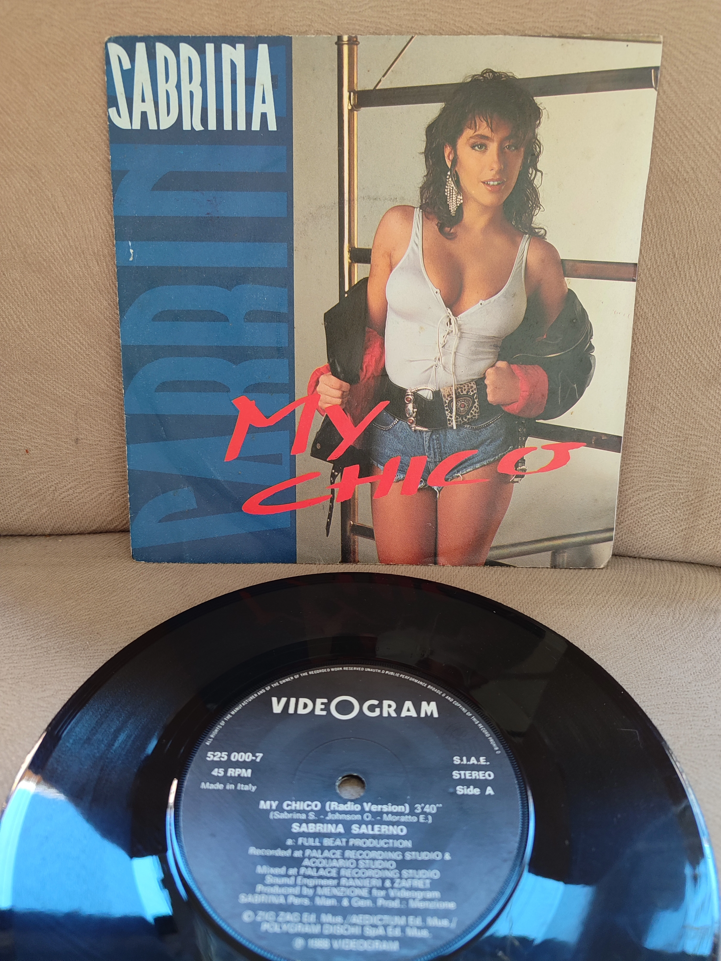 Sabrina - My Chico - 1988 İtalya Basım  45lik Plak 2.el