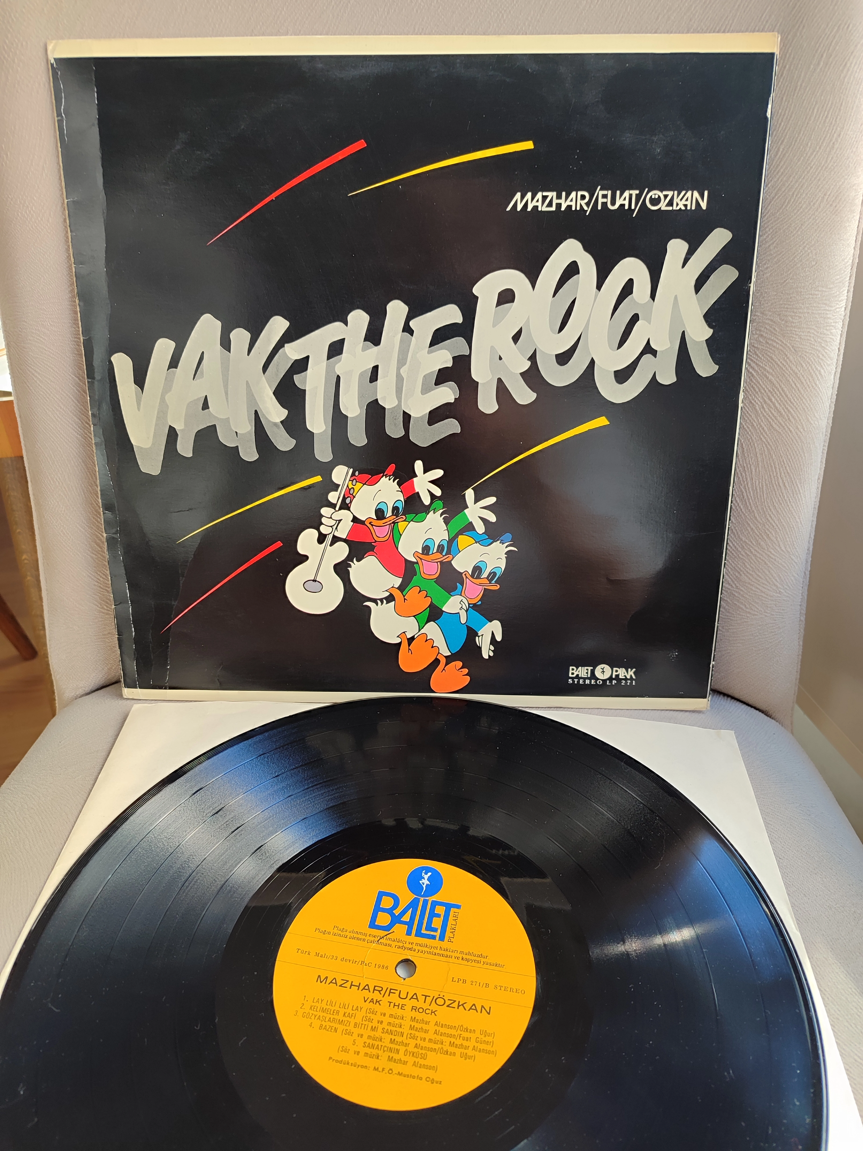 Mazhar / Fuat / Özkan - Vak The Rock - 1986 Türkiye Basım Nadir Plak 2.el