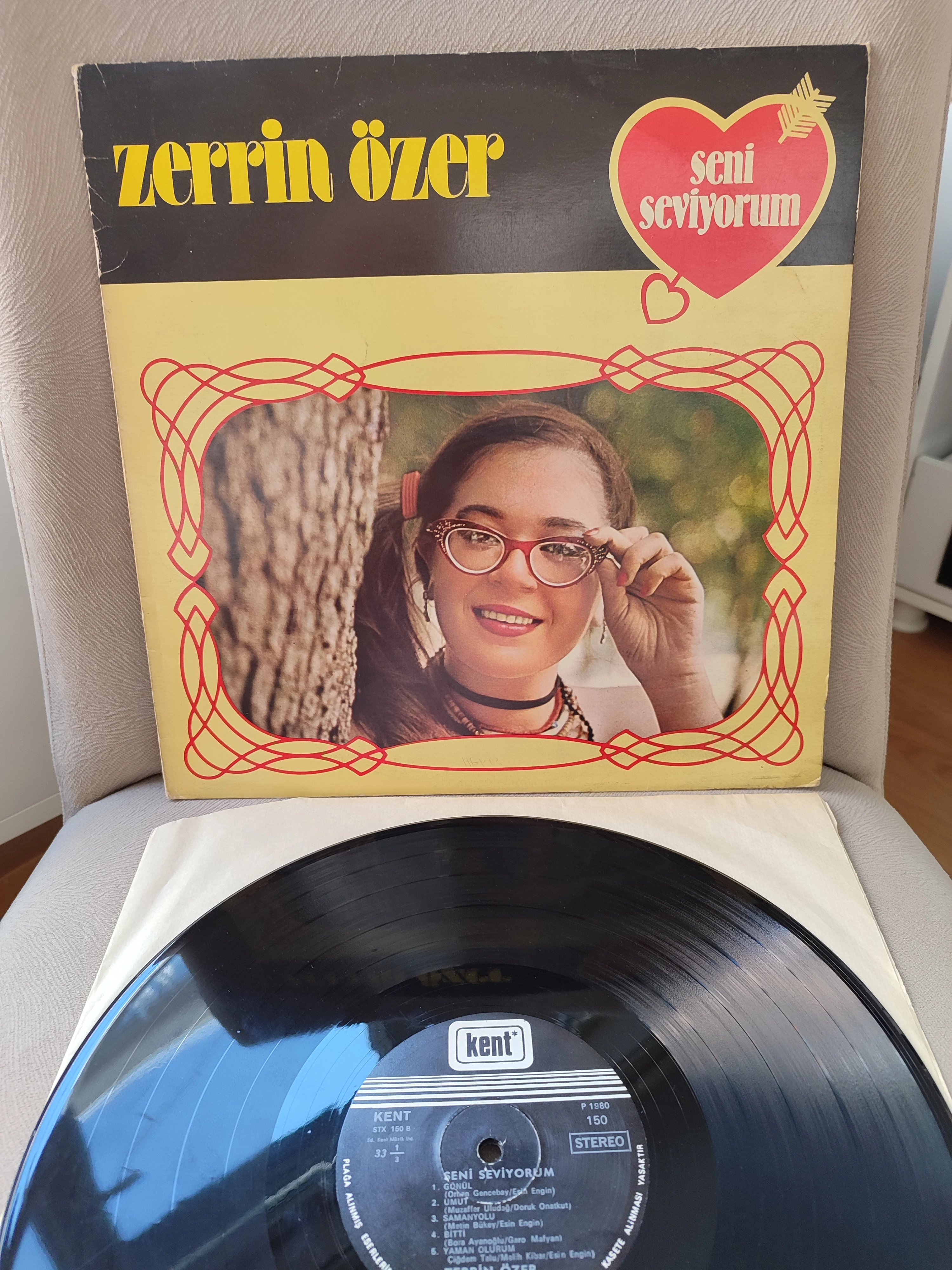 Zerrin Özer - Seni Seviyorum - 1980 Türkiye Basım Plak - Dönem Plaktır Yeni Basım Değil