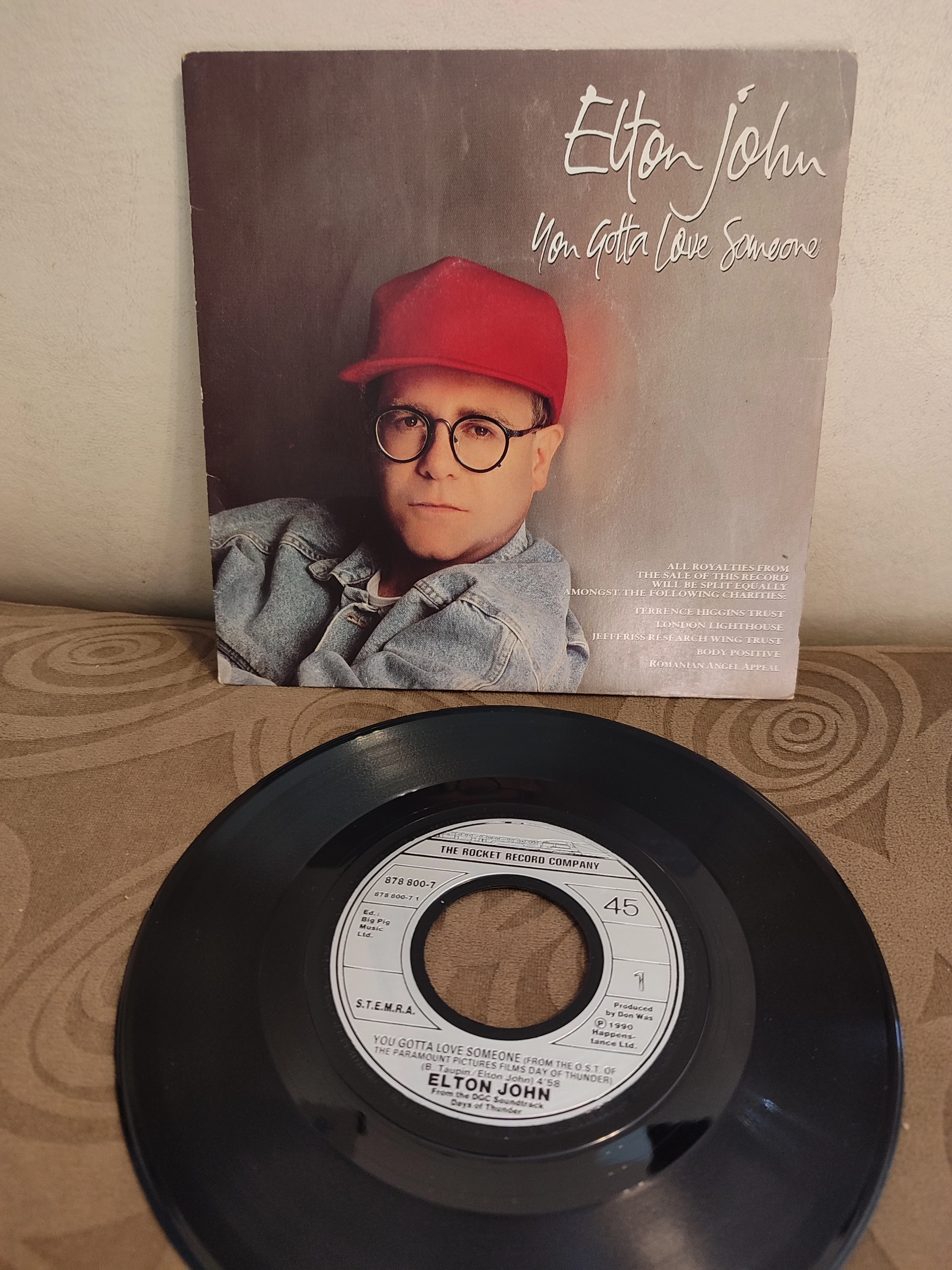 Elton John ‎– You Gotta Love Someone - 1990 Hollanda Basım 45lik Plak 2.EL