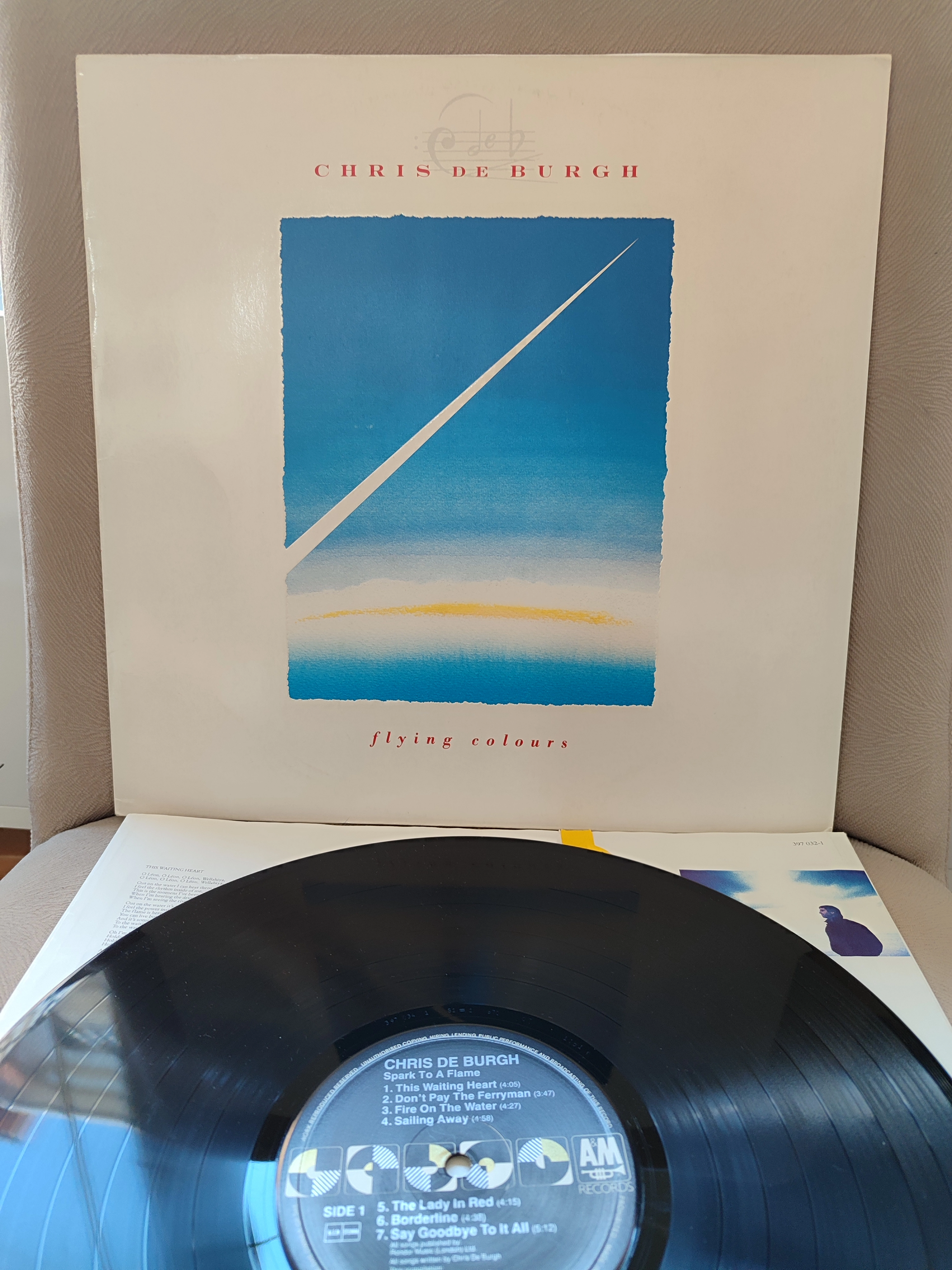 Chris De Burgh - Flying Colours - 1988 Almanya Basım Albüm - LP Plak 2.el