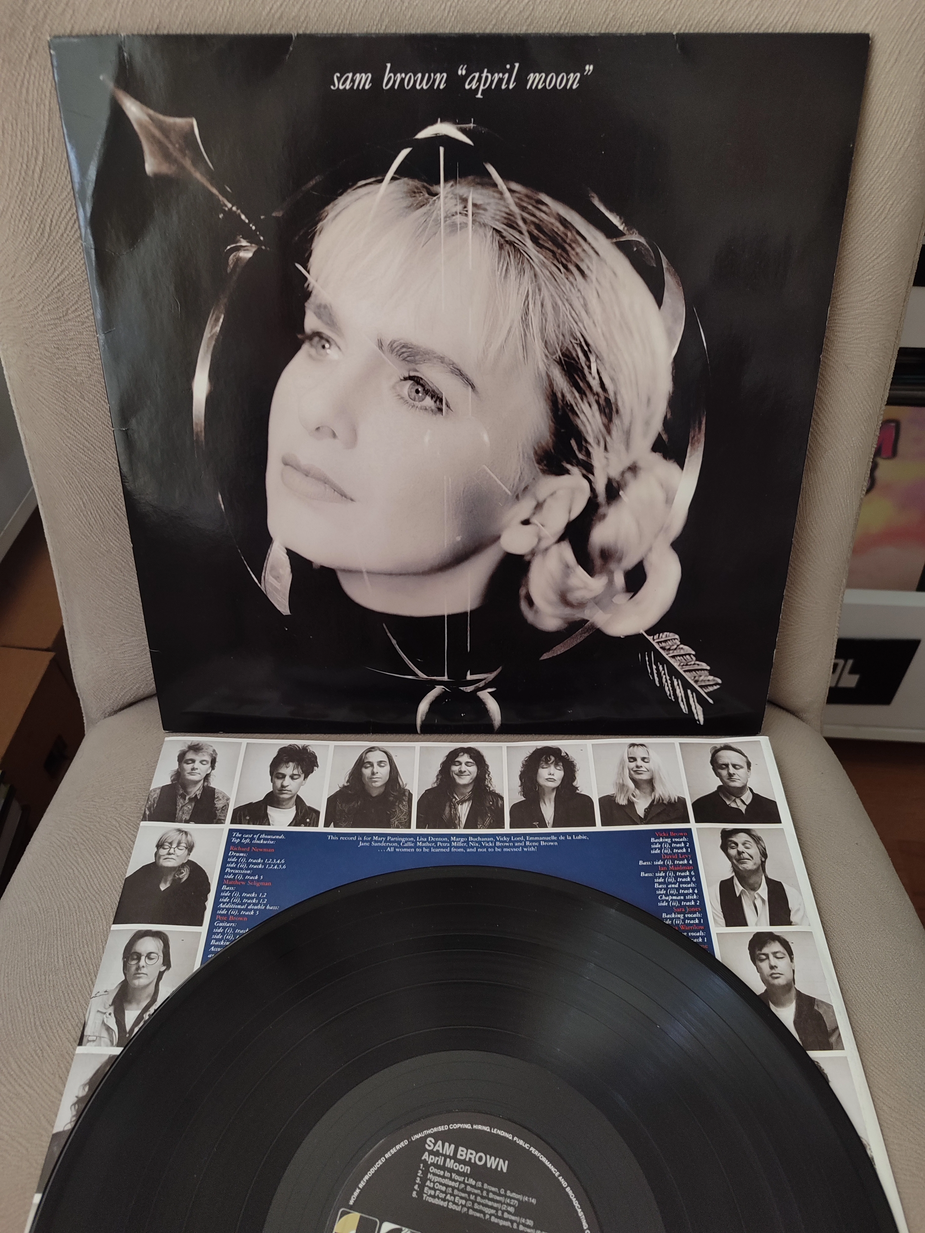Sam Brown - April Moon 1990 Hollanda Basım LP Albüm Plak 2.el