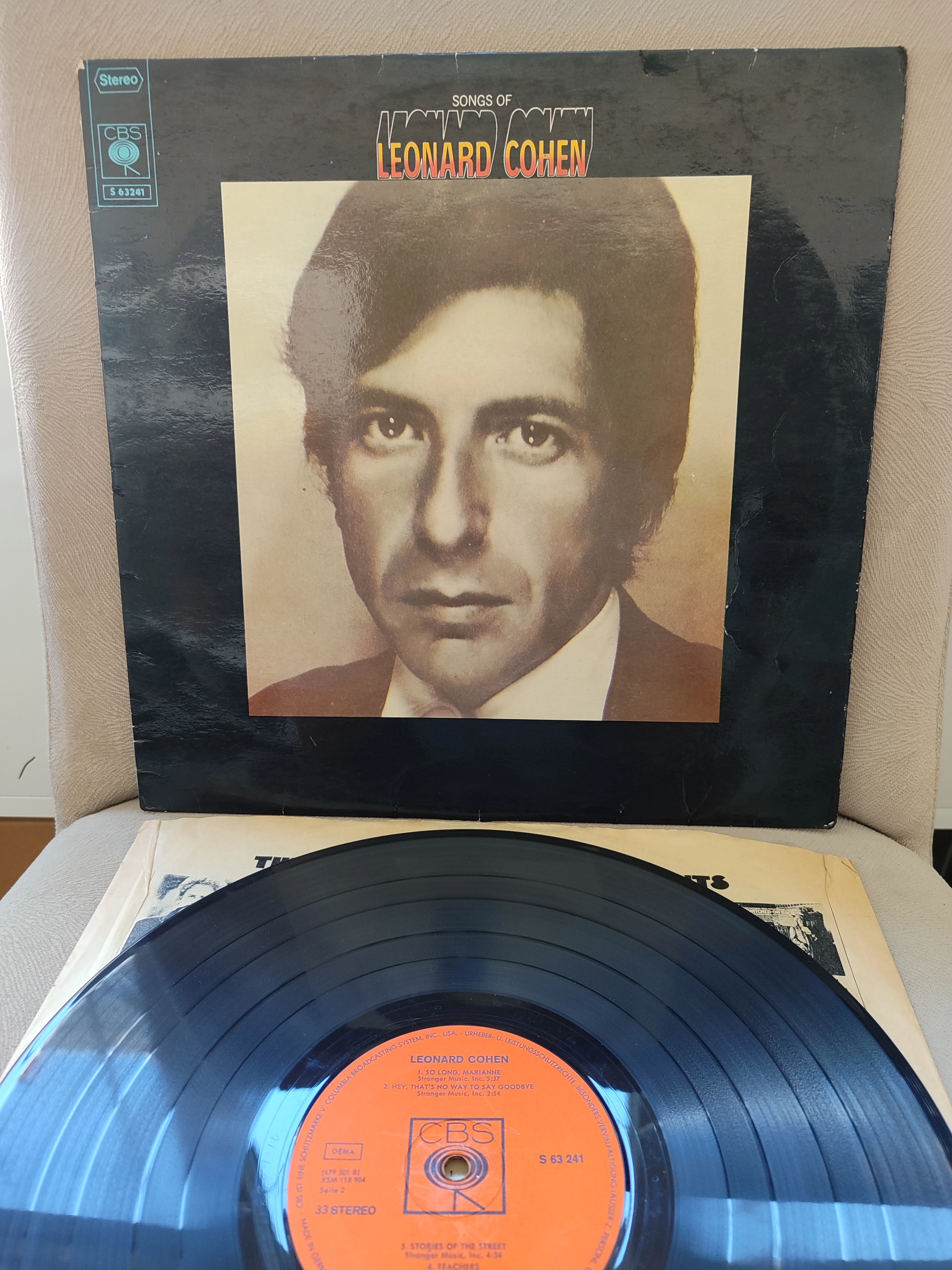 Leonard Cohen - Songs of Leonard Cohen - 1968 Almanya Basım - 33lük LP Plak Albüm