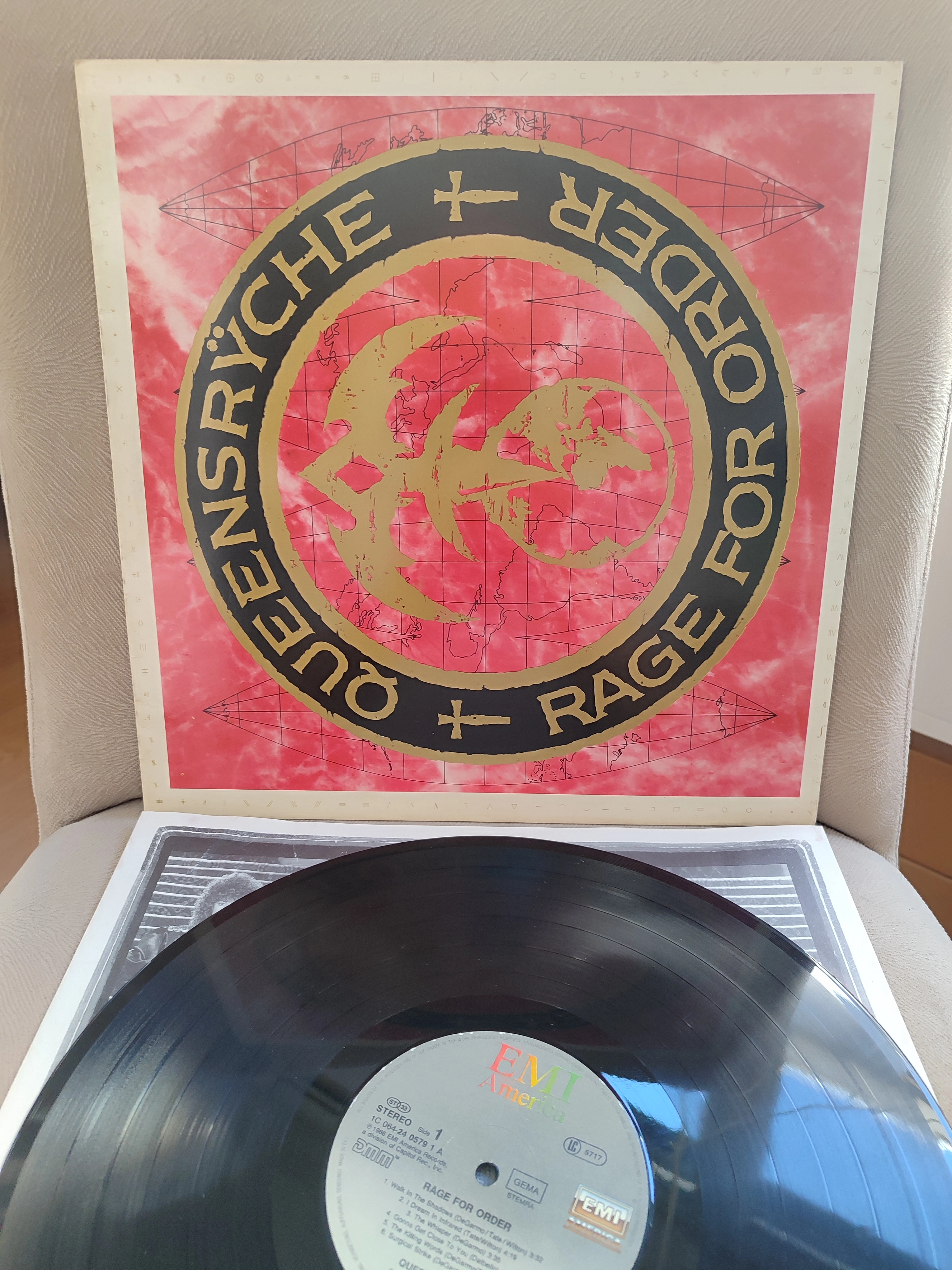 Queensrÿche ‎- Rage For Order - 1986 Hollanda Basım - 33lük LP Plak Albüm 