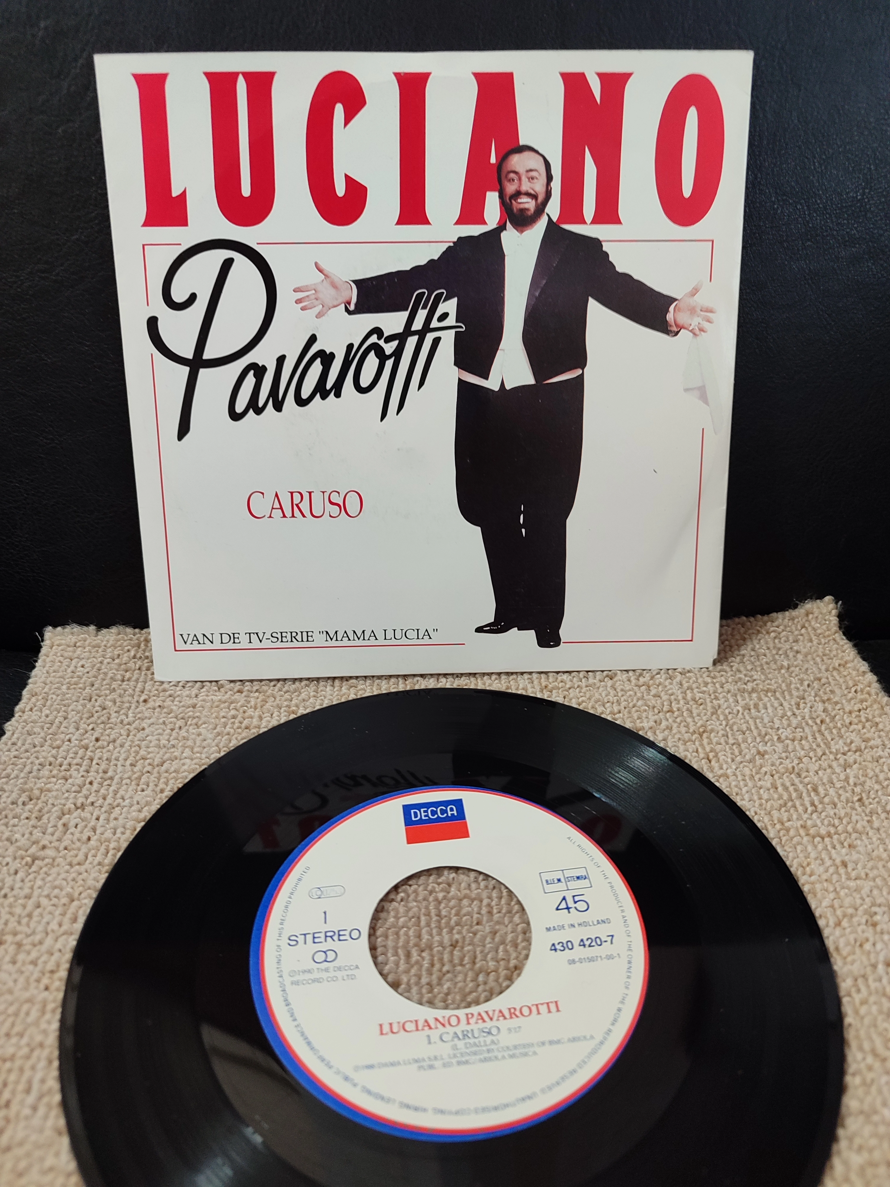 Luciano Pavarotti - Caruso / Passione  1990 Hollanda  Dönem Basım 45 lik Plak 
