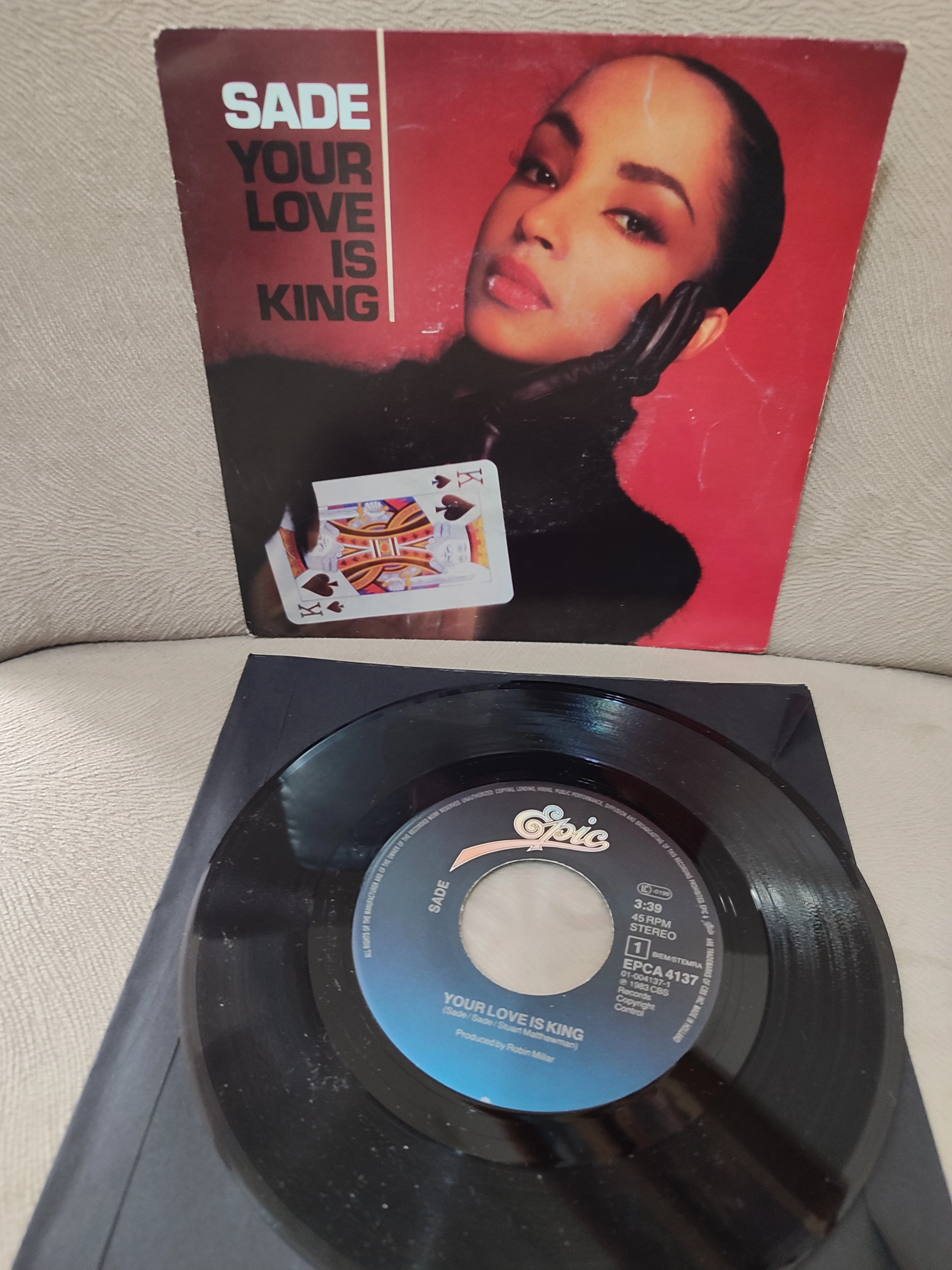 Sade ‎–  Your Love is King -  1984  Hollanda Basım 45’lik Plak - Dönem Basım