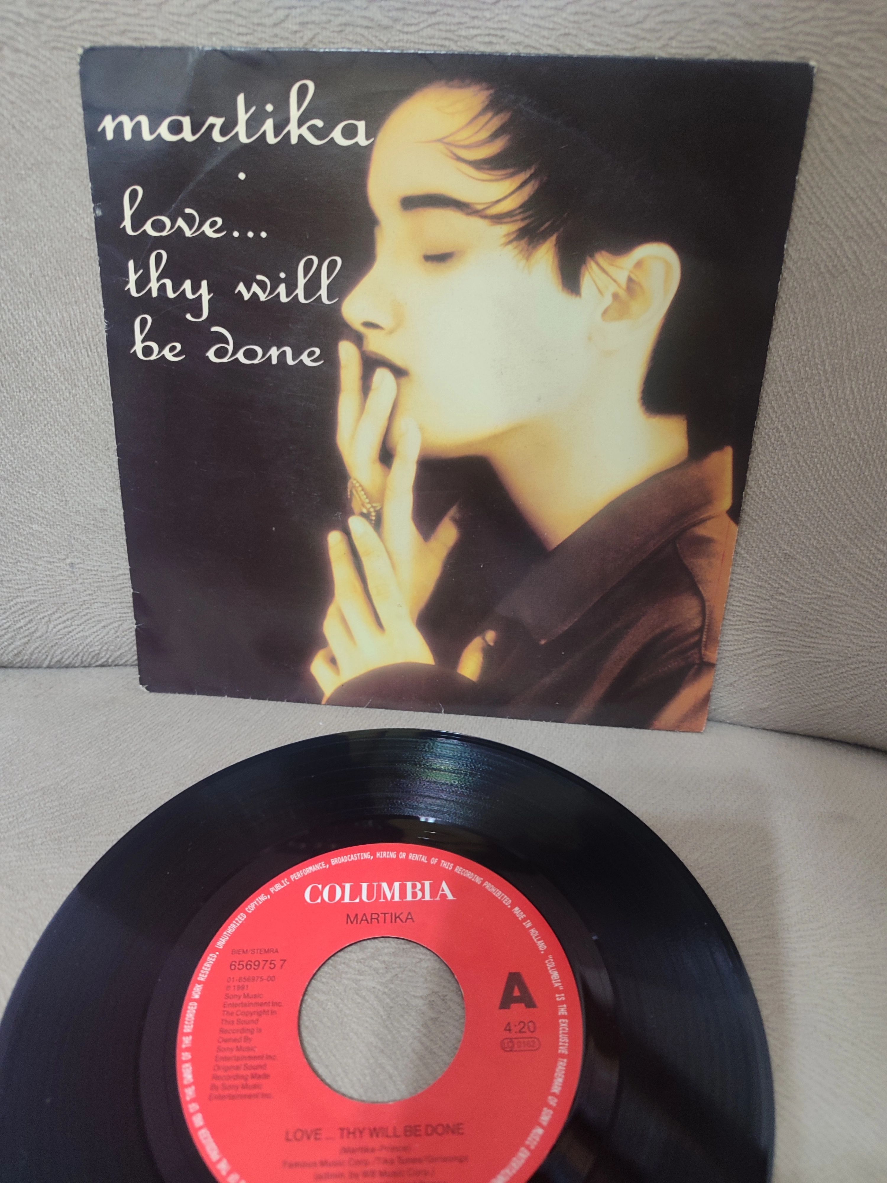 Martika ‎– Love...Thy Will Be Done - 1991 Hollanda Basım 45lik Plak - Dönem Basım