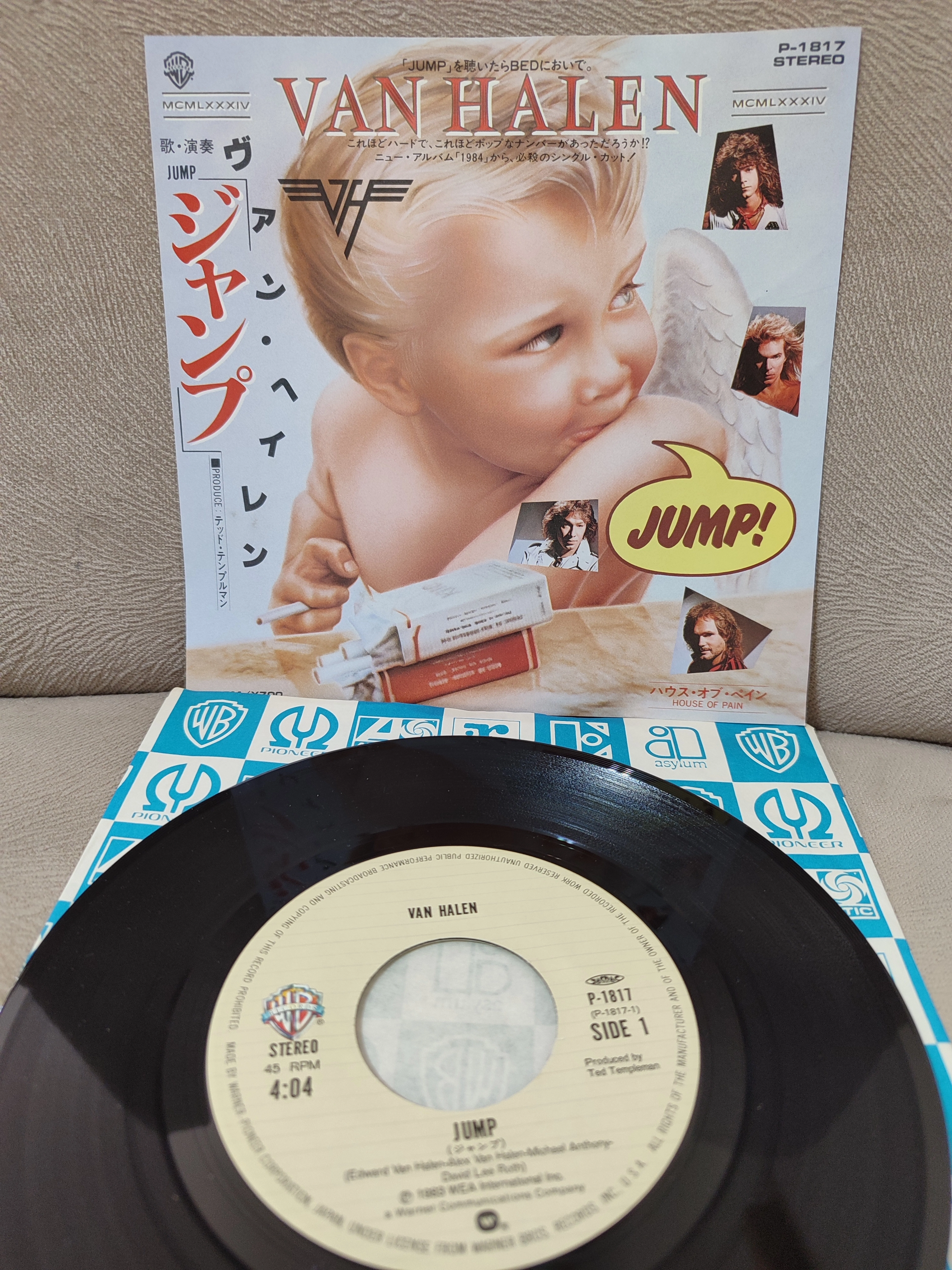 Van Halen - Jump / House of Pain- 1984 Japonya  Basım 45lik Plak - Dönem Basımdır