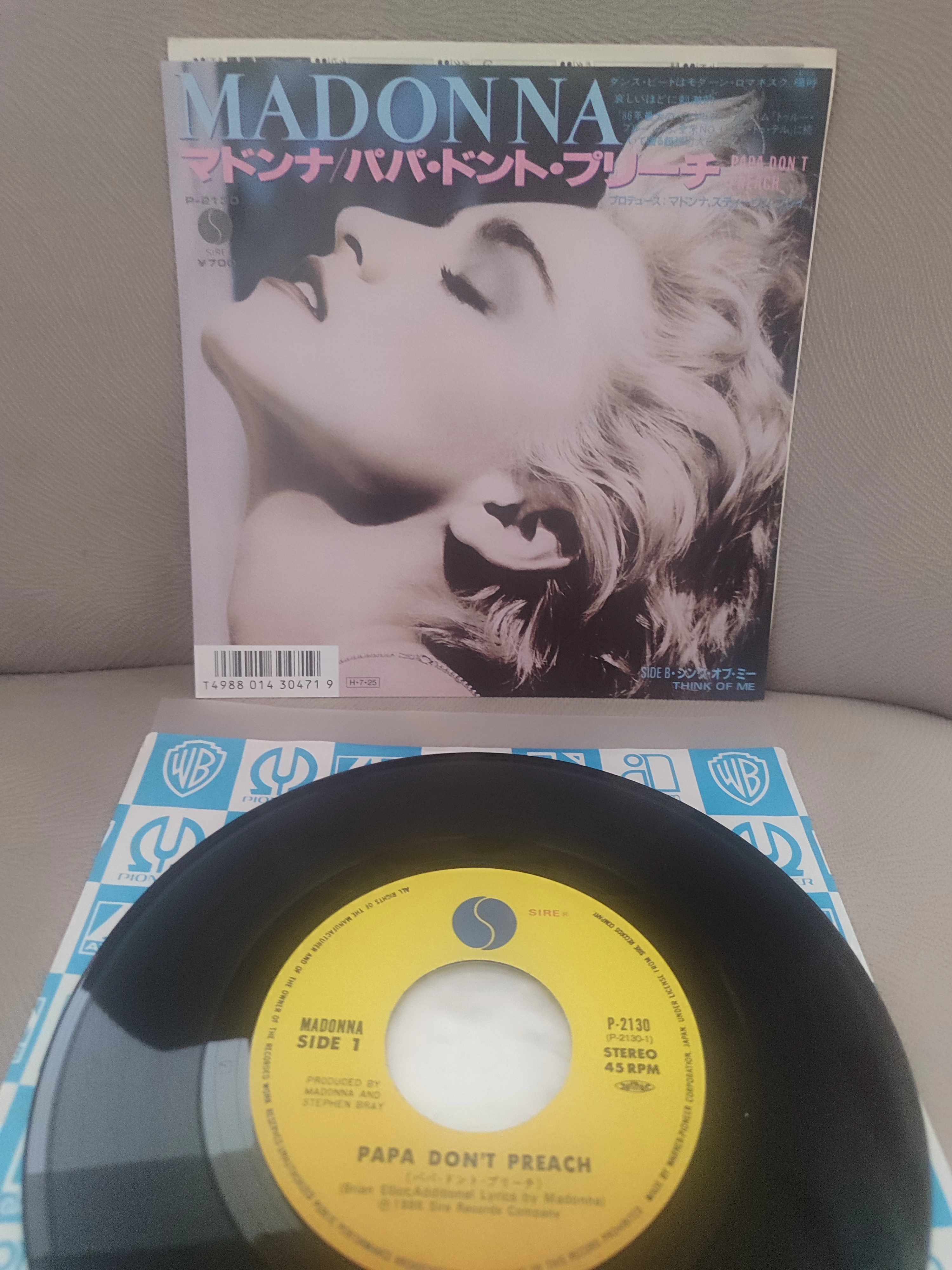 Madonna - Papa Don’t Preach  - 1986 Japonya  Basım 45lik Plak - Dönem Basımdır