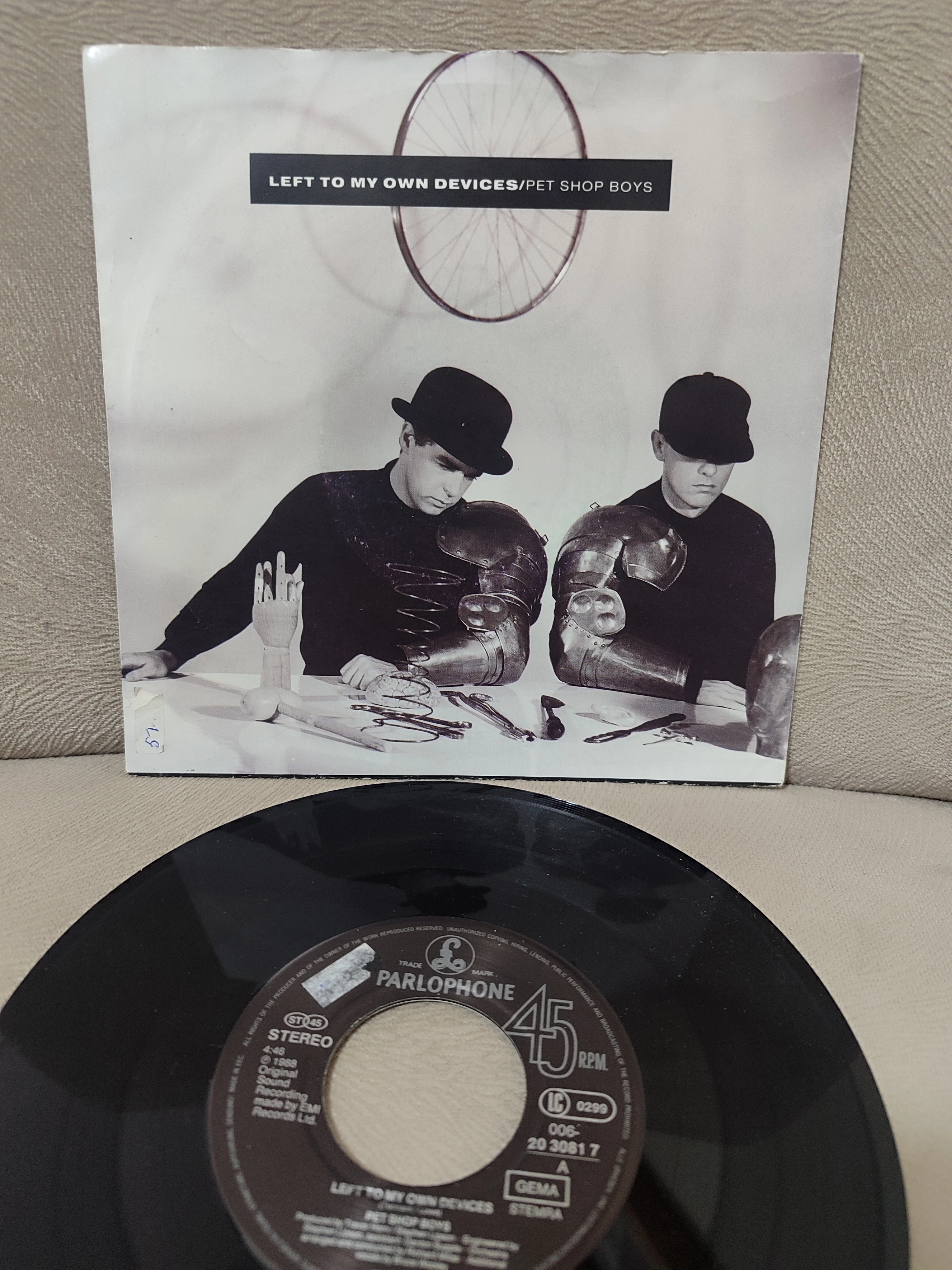 Pet Shop Boys - Left To My Own Devices -  1988 Almanya Basım 45lik Plak - Dönem Basımdır