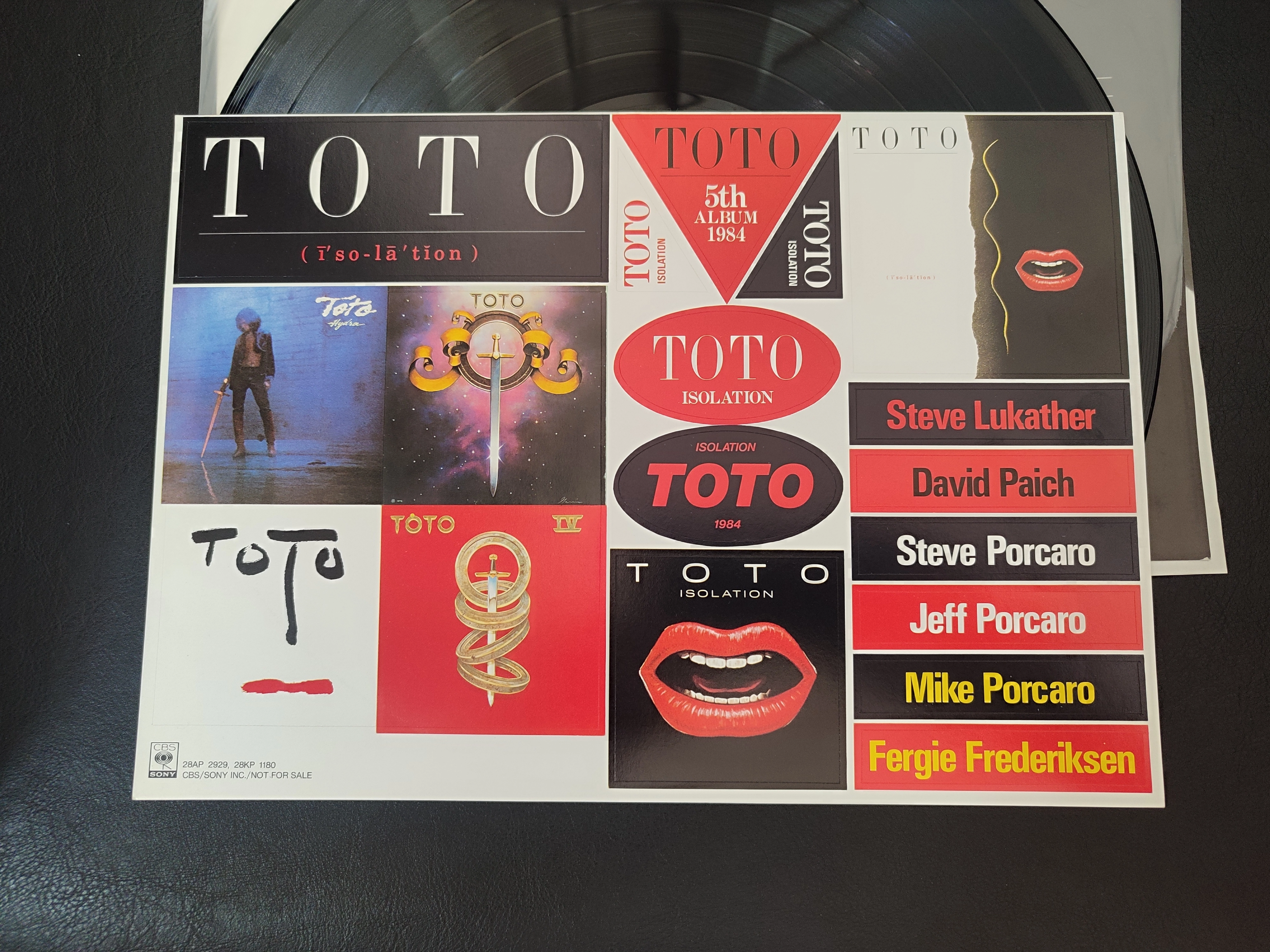 Toto - Isolation - 1984 Japonya Basım 33 Lük LP Albüm Plak -Obi’li / Sticker’lı