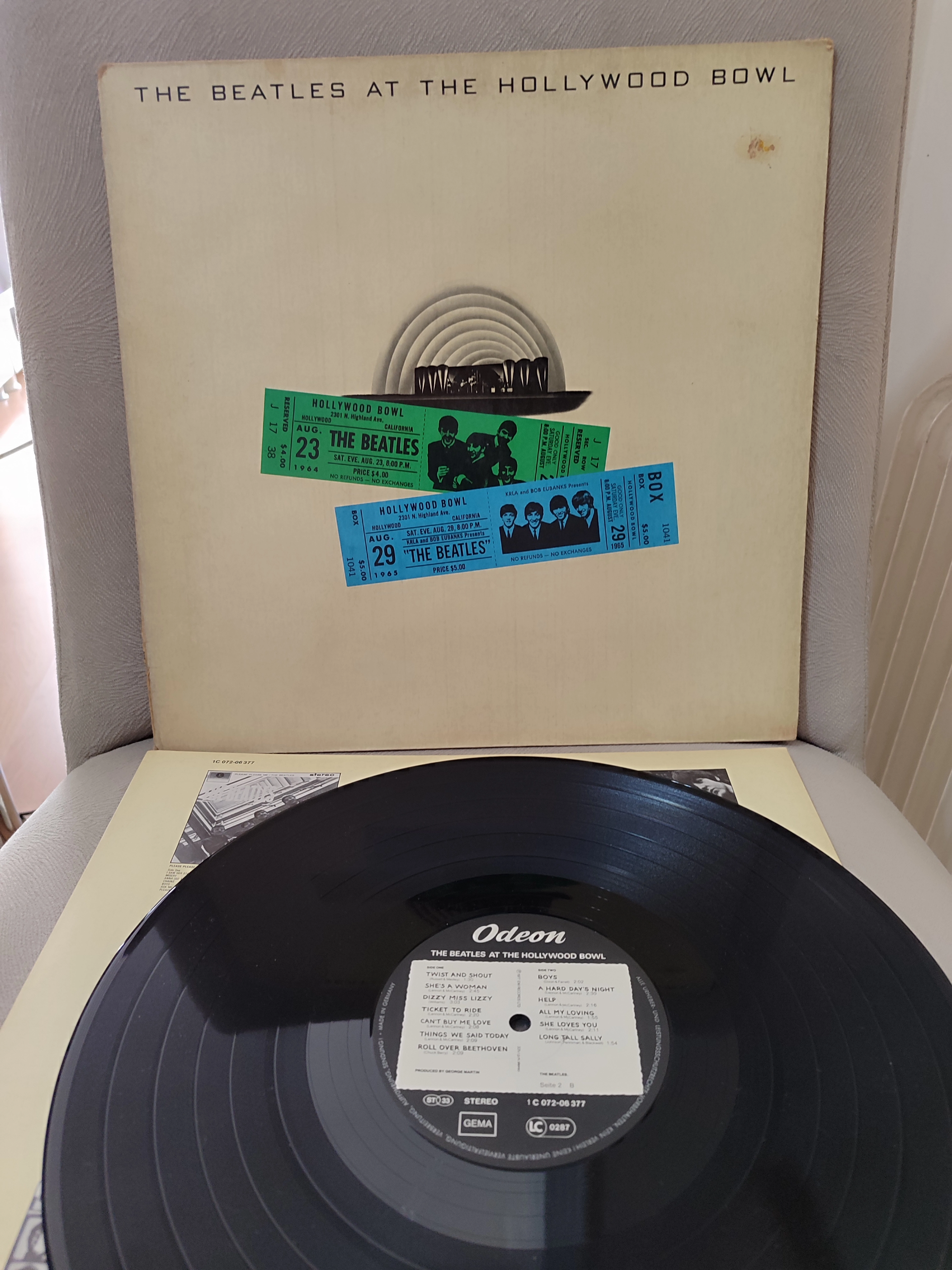 The Beatles  The Beatles At The Hollywood Bowl 1977 Almanya Basım  33lük L Plak - Dönem Basım