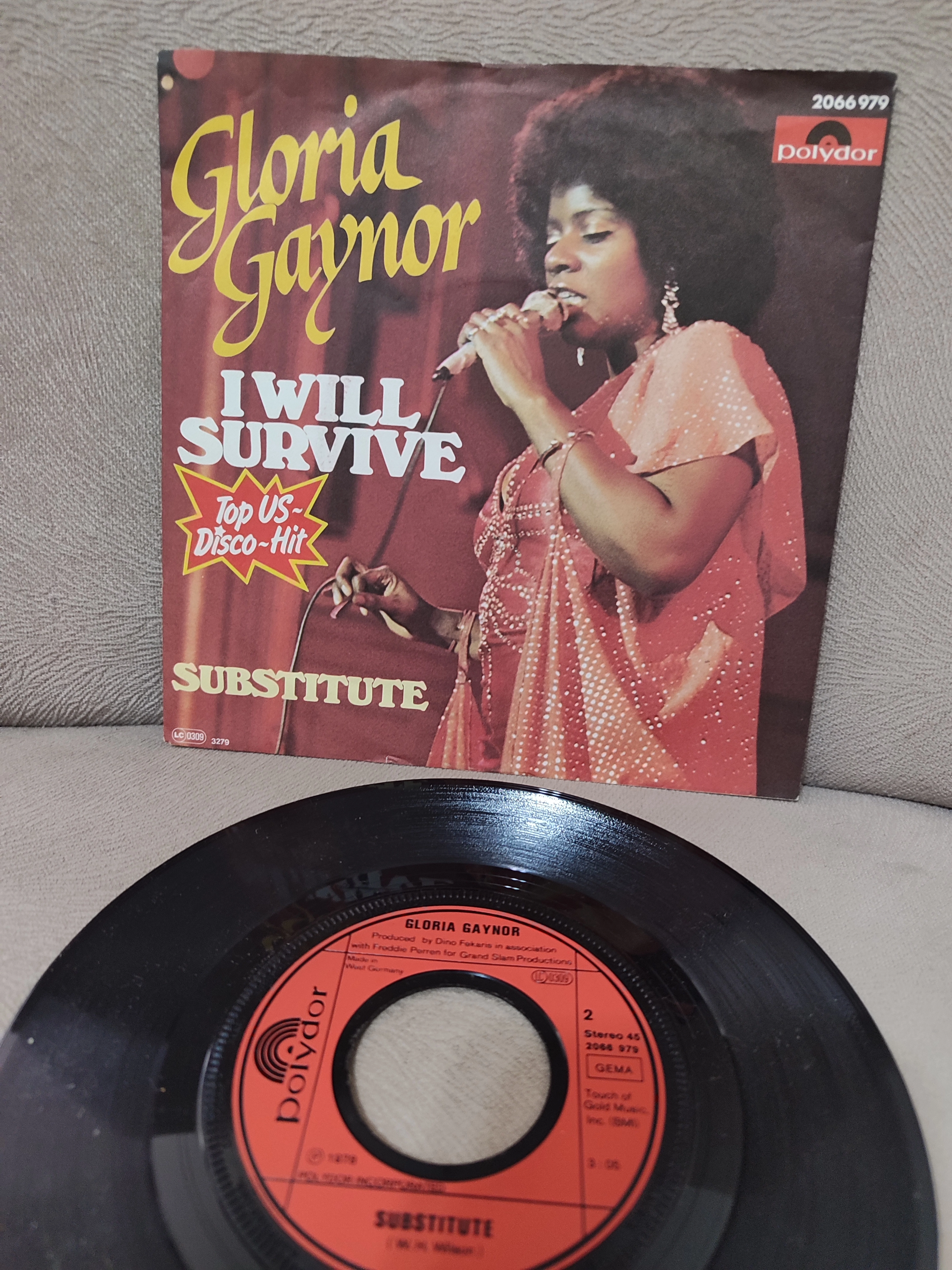 GLORIA GAYNOR - I Will Survive - Almanya 1978 Basım 45lik Plak - Dönem Basım 
