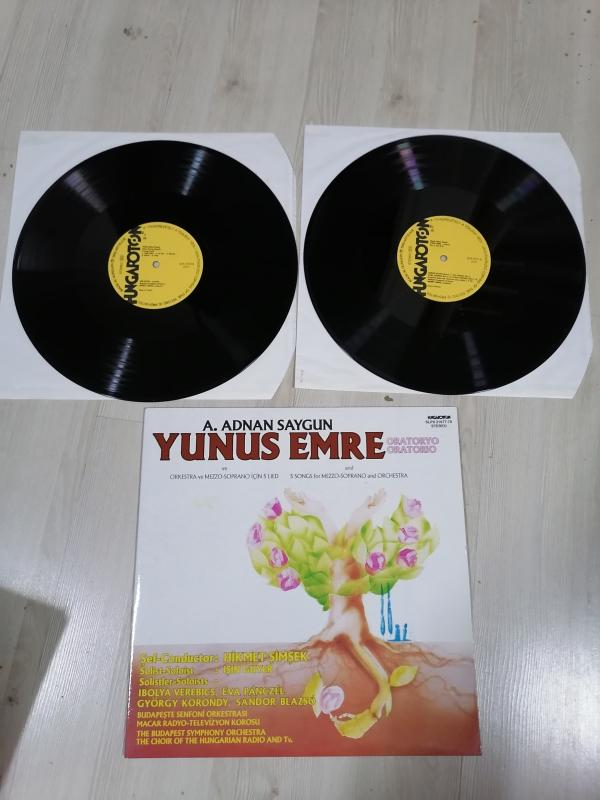 A. ADNAN SAYGUN - YUNUS EMRE - 1989 MACARİSTAN BASIM DOUBLE LP ALBÜM - 2 ADET 33 LÜK PLAK