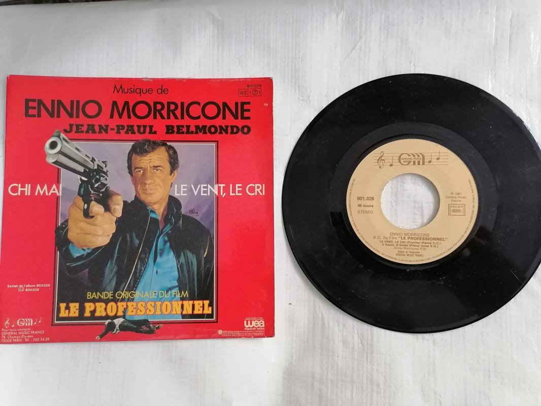 ENNIO MORRICONE - CHI MAI - (LE PROFESSIONNEL SOUNDTRACK) - 1981 FRANSA  BASIM 45lik PLAK