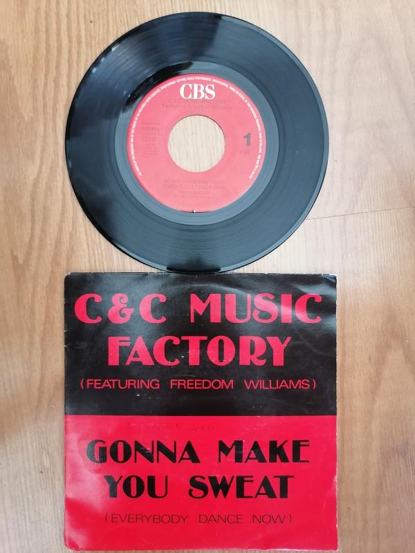 C & C MUSIC FACTORY - GONNA MAKE YOU SWEAT ( EVERYBODY DANCE NOW )  1990 HOLLANDA BASIM 45 LİK PLAK