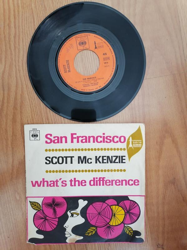 SCOTT MC  KENZIE - SAN FRANCISCO - 1967 FRANSA  BASIM  45 LİK  PLAK