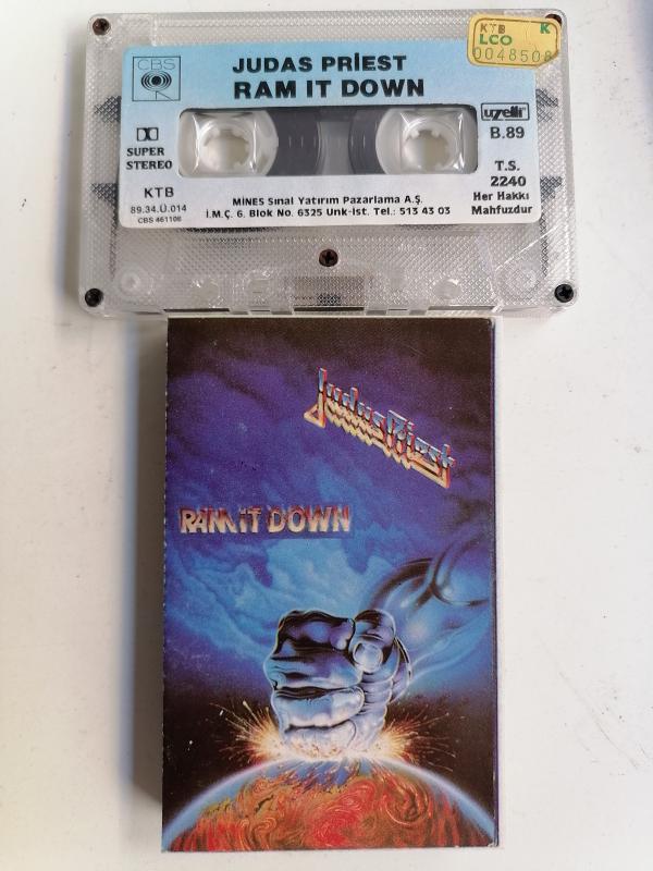 JUDAS PRIEST - RAM IT DOWN - 1989 TÜRKİYE BASIM - KASET ALBÜM
