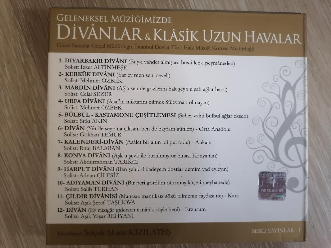 Geleneksel Müziğimizde DİVANLAR ve KLASİK UZUN HAVALAR - Selçuk Murat Kızılateş - CD ALBÜM