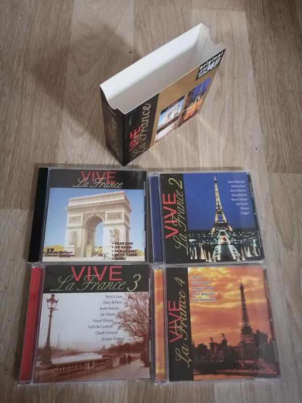 VIVE LA FRANCE 4 CD LİK SET / 70 HARİKA PARÇA - 2003 SONY TÜRKİYE BASIM CD Seti Orjinal Kutusunda