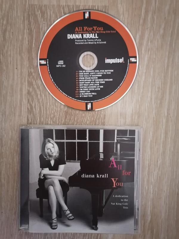 DIANA KRALL - ALL FOR YOU ( A dedication to Nat King Cole Trio ) - 1996 Avrupa Basım CD Albüm
