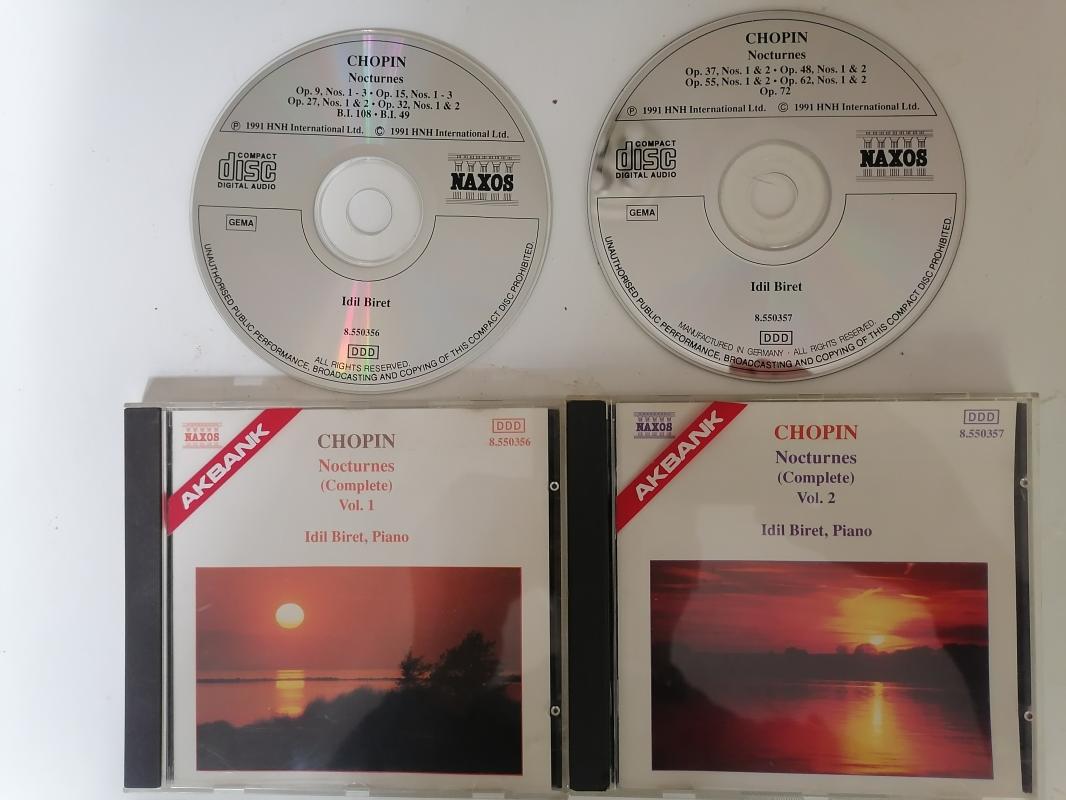 CHOPIN - İDİL BİRET -  NOCTURNES ( Complete Vol 1 ve 2 ) - 2 CD LİK  SET