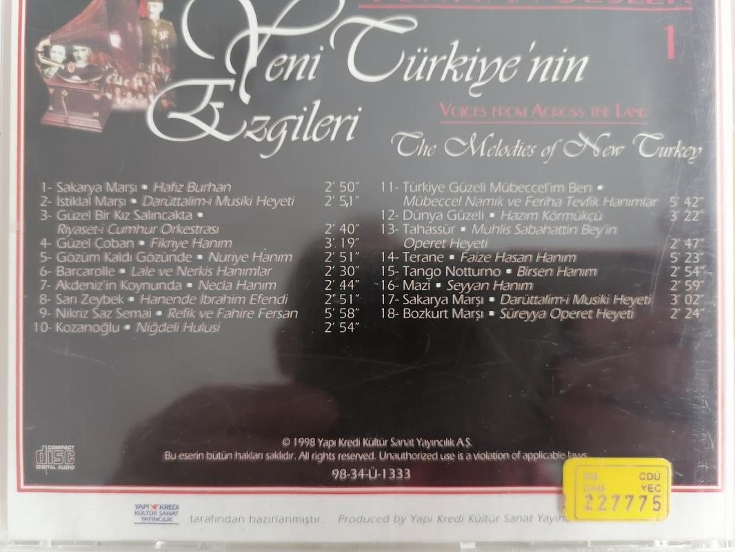 Yurttan Sesler 1 - Yeni Türkiye’nin Ezgileri - CD
