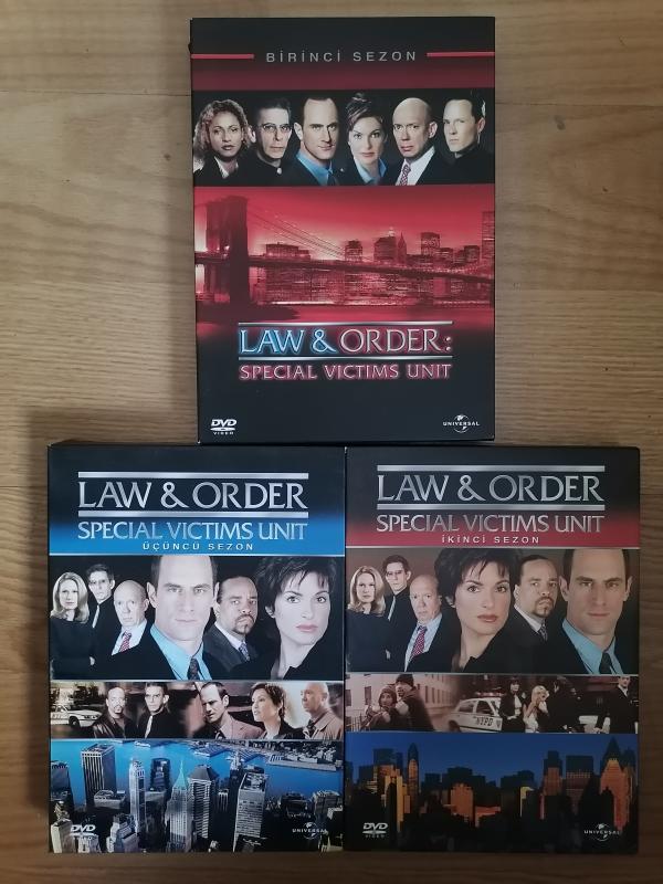 LAW & ORDER / Special Victims Unit  İLK 3 SEZON 18 DİSK 62 BÖLÜM -DVD DİZİ FİLM SETİ  2954 DAKİKA