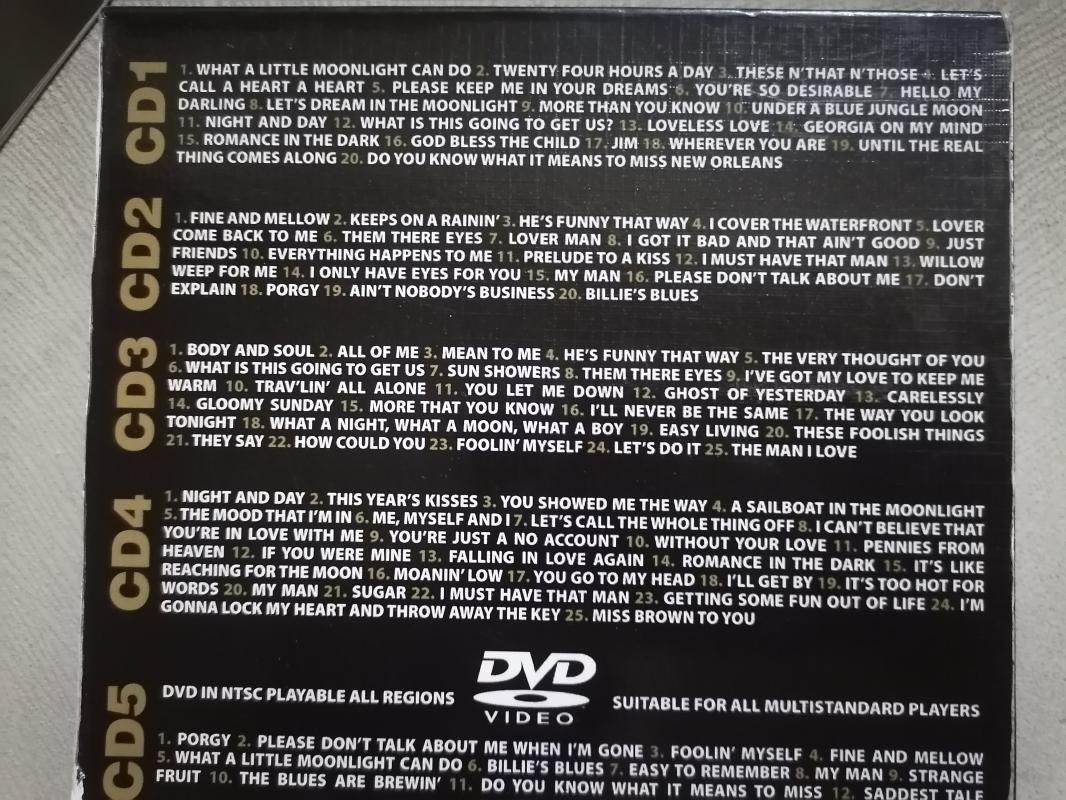 BILLIE HOLIDAY  - 4 CD + 1 DVD Dejavu Definitive Gold Box Set - 2006 İtalya Basım
