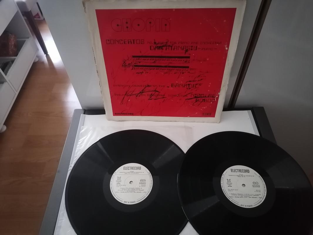 CHOPIN - Concertos No.1 and No.2 For Piano and Orchestra 1983 Romanya Basım Double LP Plak