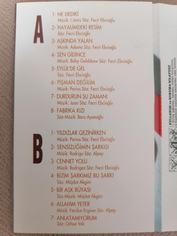 ALPAY - Anılarla Alpay - 1992 Türkiye Basım 2. El Kaset