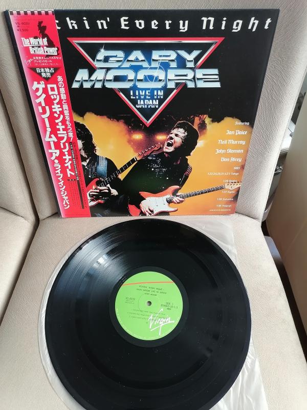 GARY MOORE - ROCKIN’ EVERY NIGHT 1983 Japonya Basım - 33 lük LP Plak Albüm - Obi’li