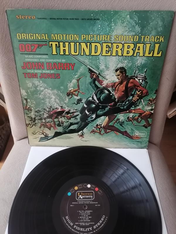 007 JAMES BOND / Thunderball - Soundtrack - 1965 USA Basım - 33lük LP Plak Albüm 2. el
