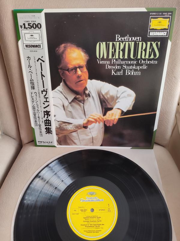 KARL BÖHM - BEETHOVEN OVERTURES - 1975 Japonya Basım - LP Plak Albüm - Obi’li 2. EL