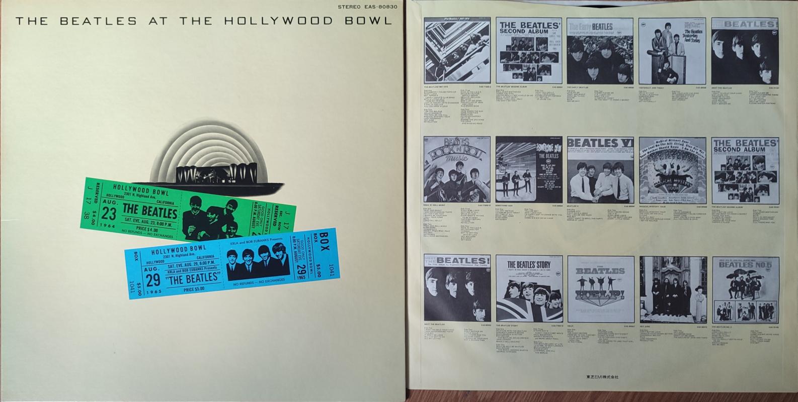 THE BEATLES The Beatles At The Hollywood Bowl 1977 Japonya Basım Albüm 33 Lük LP Plak 2. EL