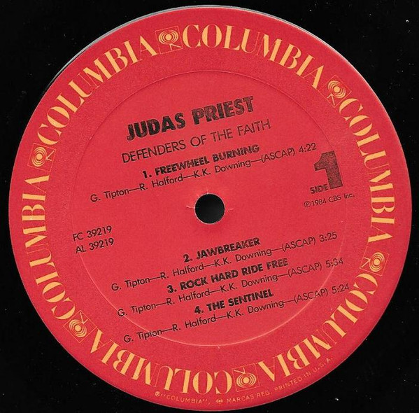 JUDAS PRIEST - Defenders of The Faith - 1984 USA Basım  Albüm - 33 lük LP Plak