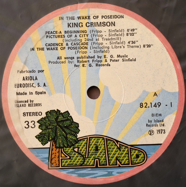 KING CRIMSON - In The Wake of Poseidon - 1973 İspanya Basım LP 33 LÜK PLAK