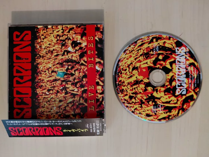 Scorpions ‎– Live Bites - 1995  Japonya Basım CD Albüm - Obi’li