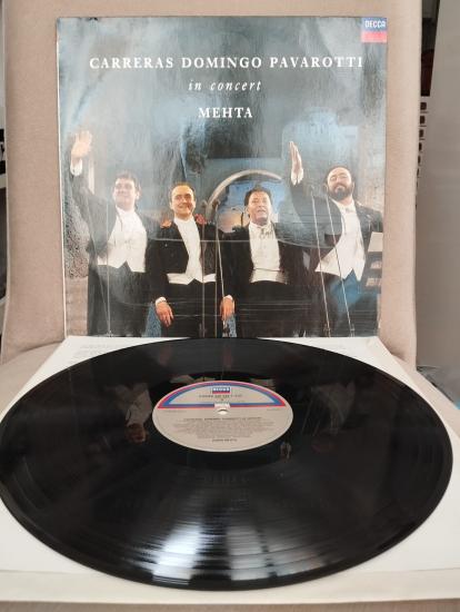 Carreras , Domingo , Pavarotti , Mehta  – In Concert -  1990 Hollanda Basım 33 lük Plak - Lp Albüm