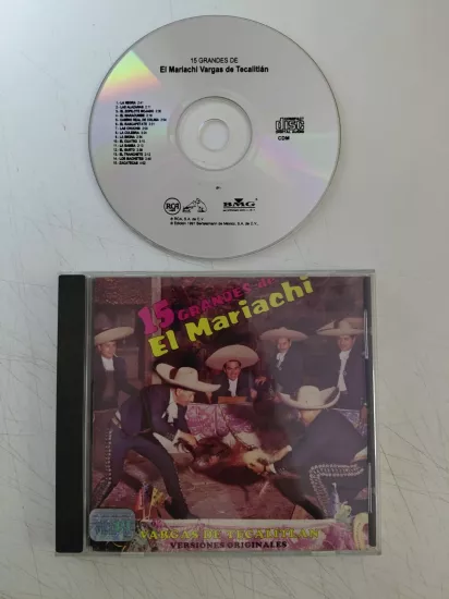 15 Grandes De El Mariachi Vargas De Tecalitlan -  1991 Meksika Basım CD Albüm