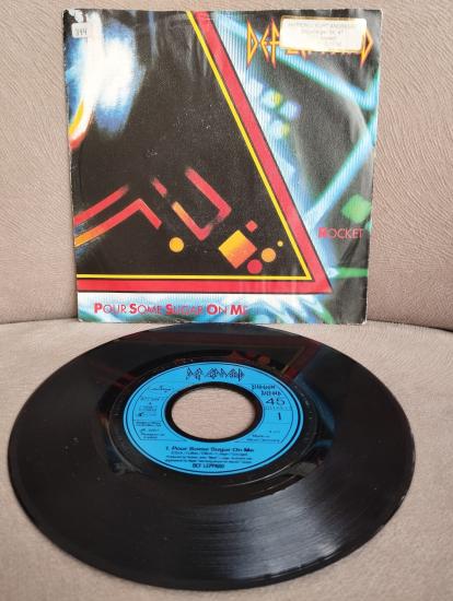 DEF LEPPARD - Pour Some Sugar On Me /Rocket -1987 Almanya Basım 45 lik Plak