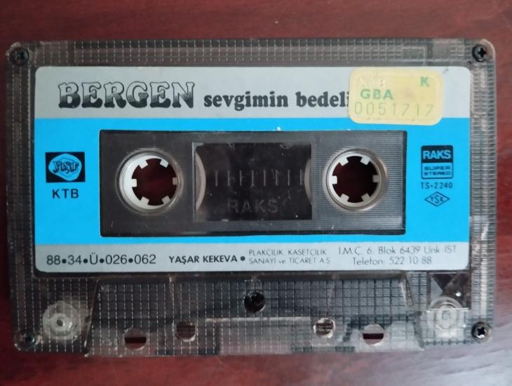 BERGEN  – Sevgimin Bedeli  - 1988 Türkiye Basım  Kaset/ Kağıt Baskı - Kapaksız