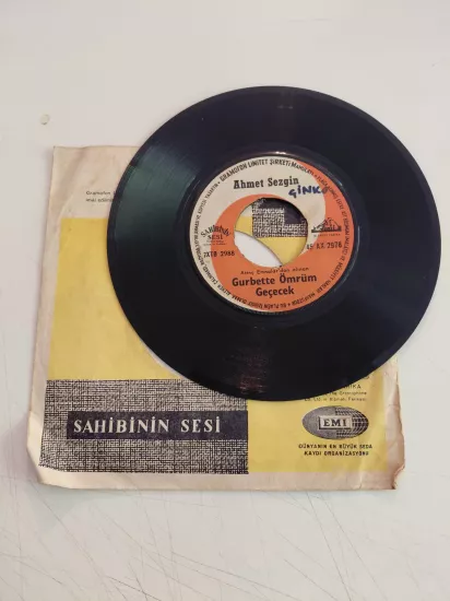 Ahmet Sezgin – Bahçelerde Filbahri /Gurbette Ömrüm Geçecek - Türkiye Dönem Basım 45’lik Plak